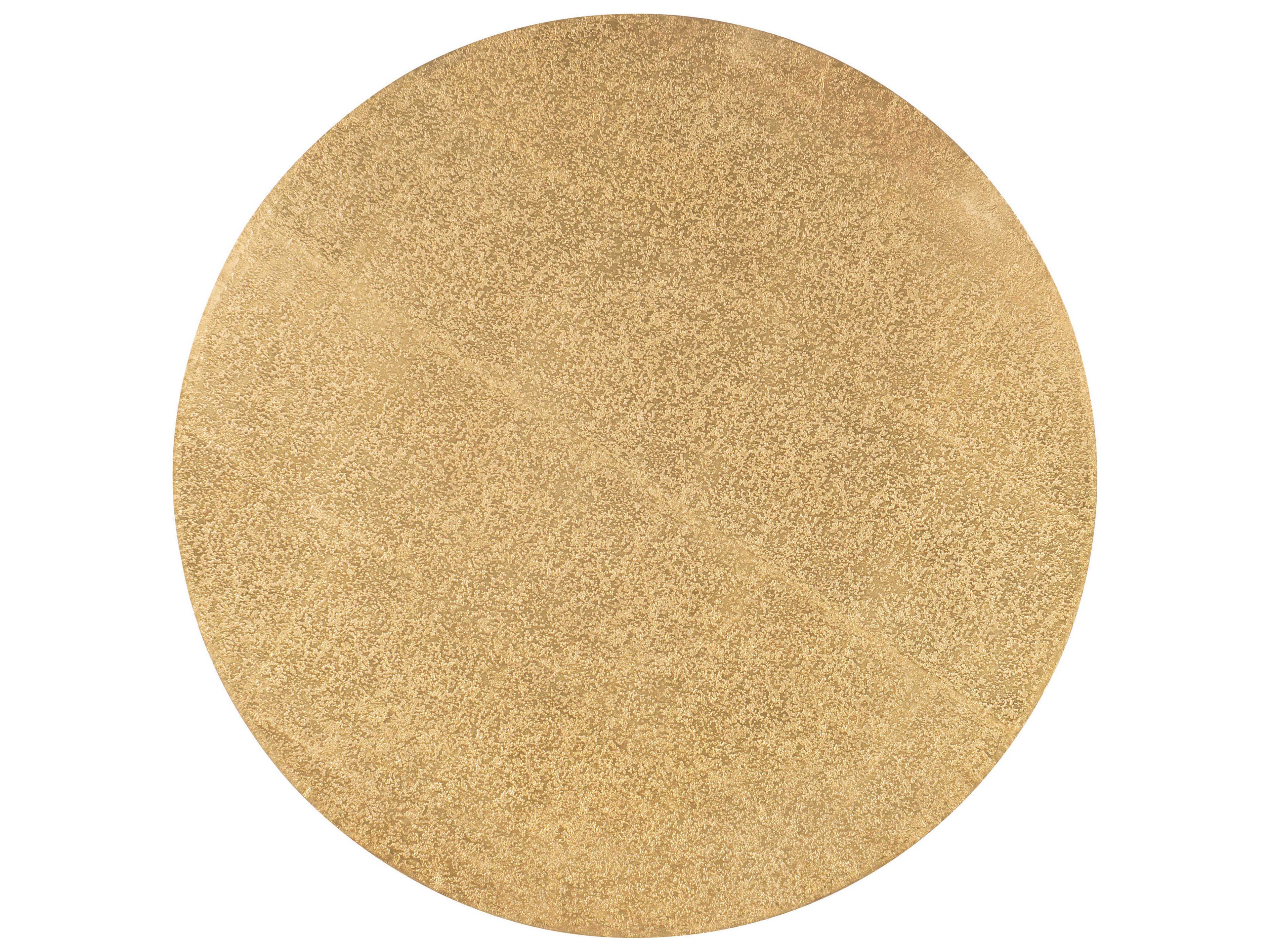 Luxecor Heritage Audra Round Wood Gold Cocktail Table