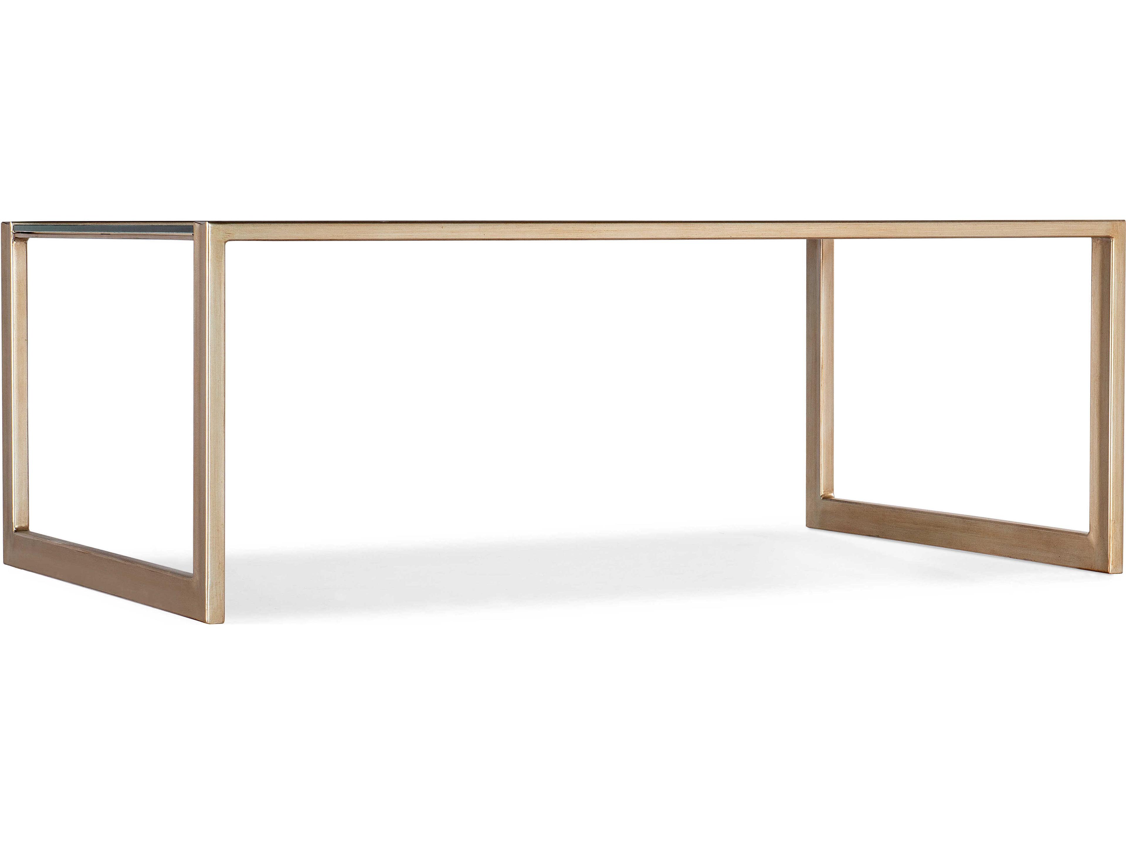 Hooker Furniture Melange Rectangular Glass Golds Coffee Table