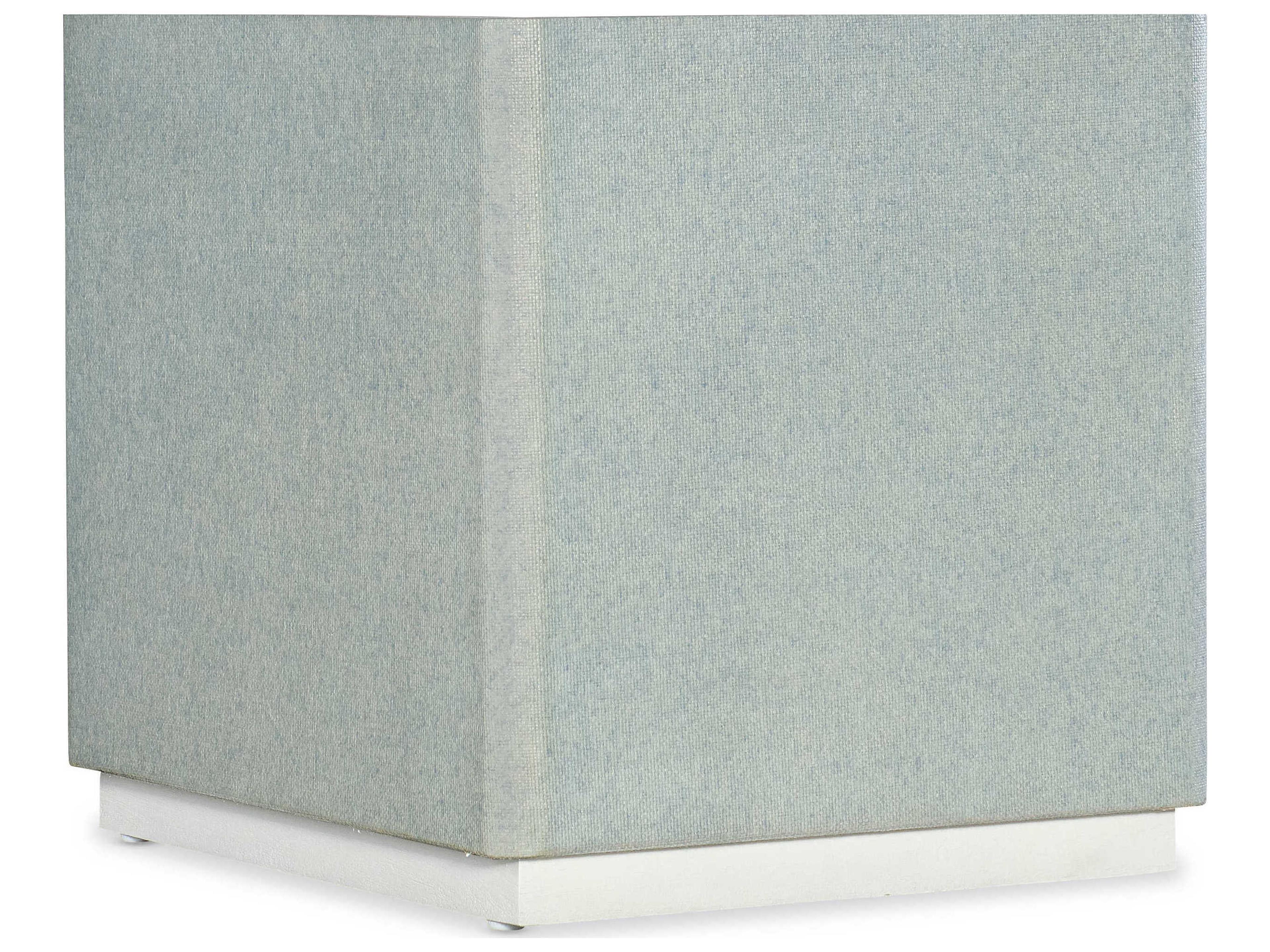 Melange Atlantis Square Glass Gray Creamy White End Table