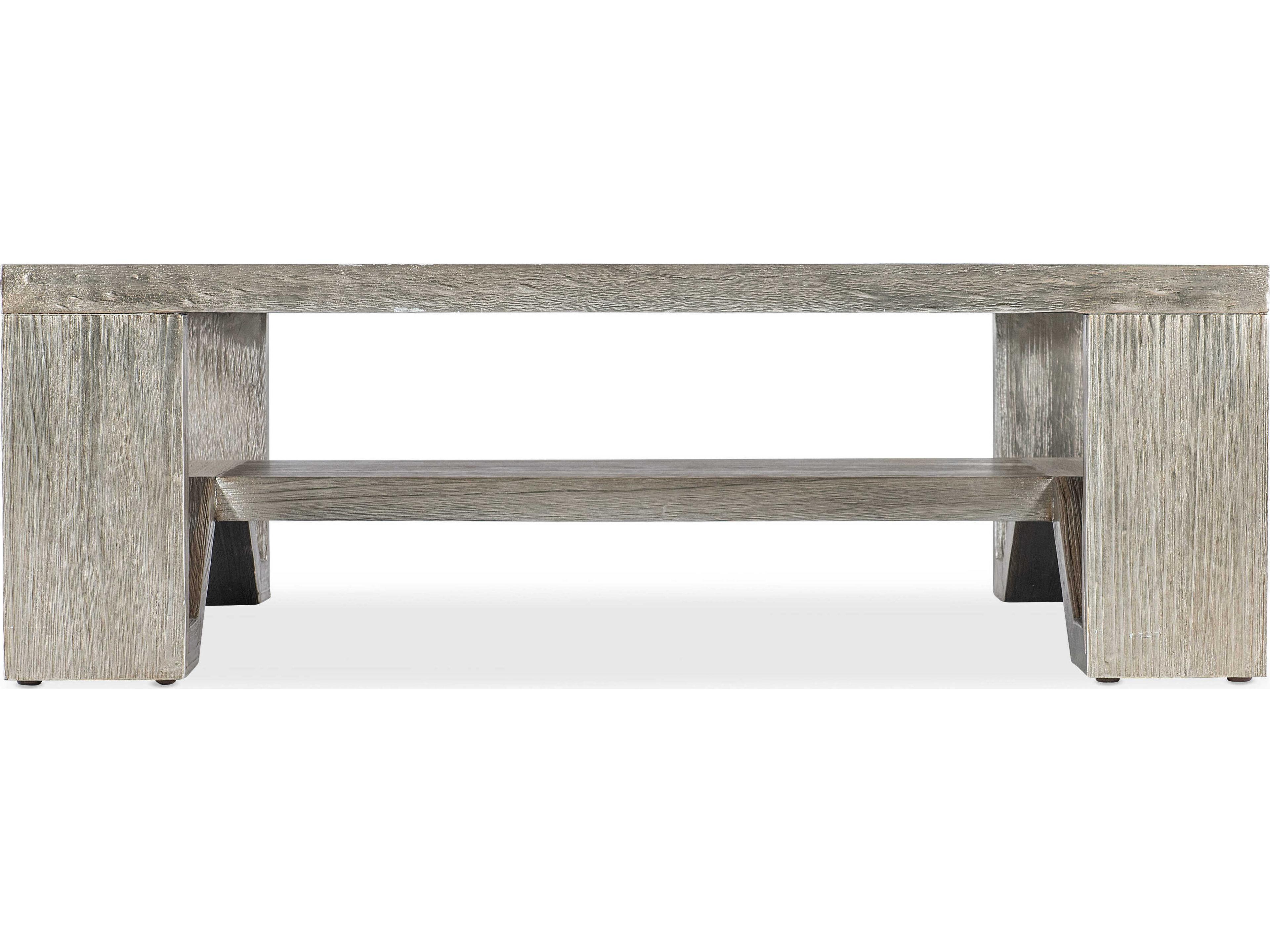 Hooker Furniture Melange Square Glass Silver Coffee Table