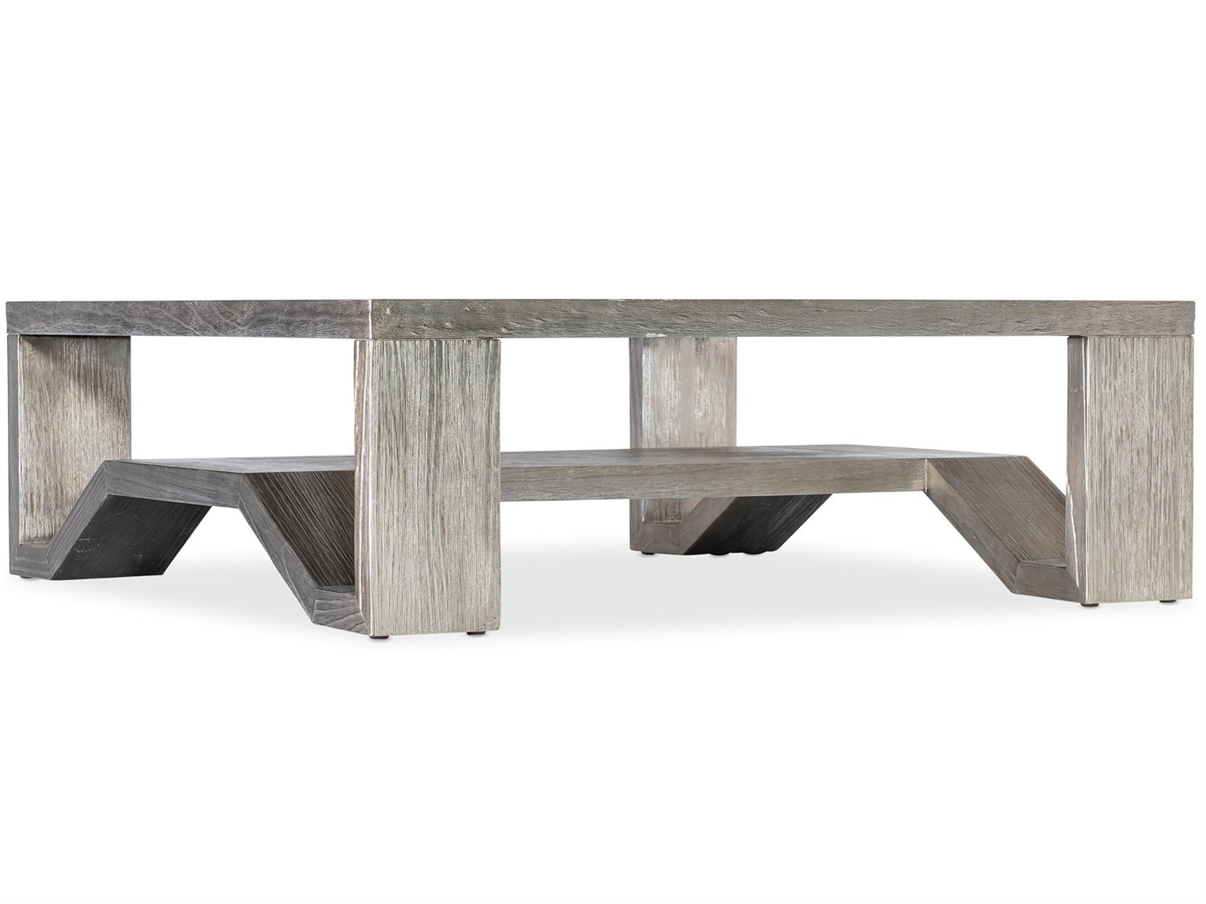 Hooker Furniture Melange Square Glass Silver Coffee Table