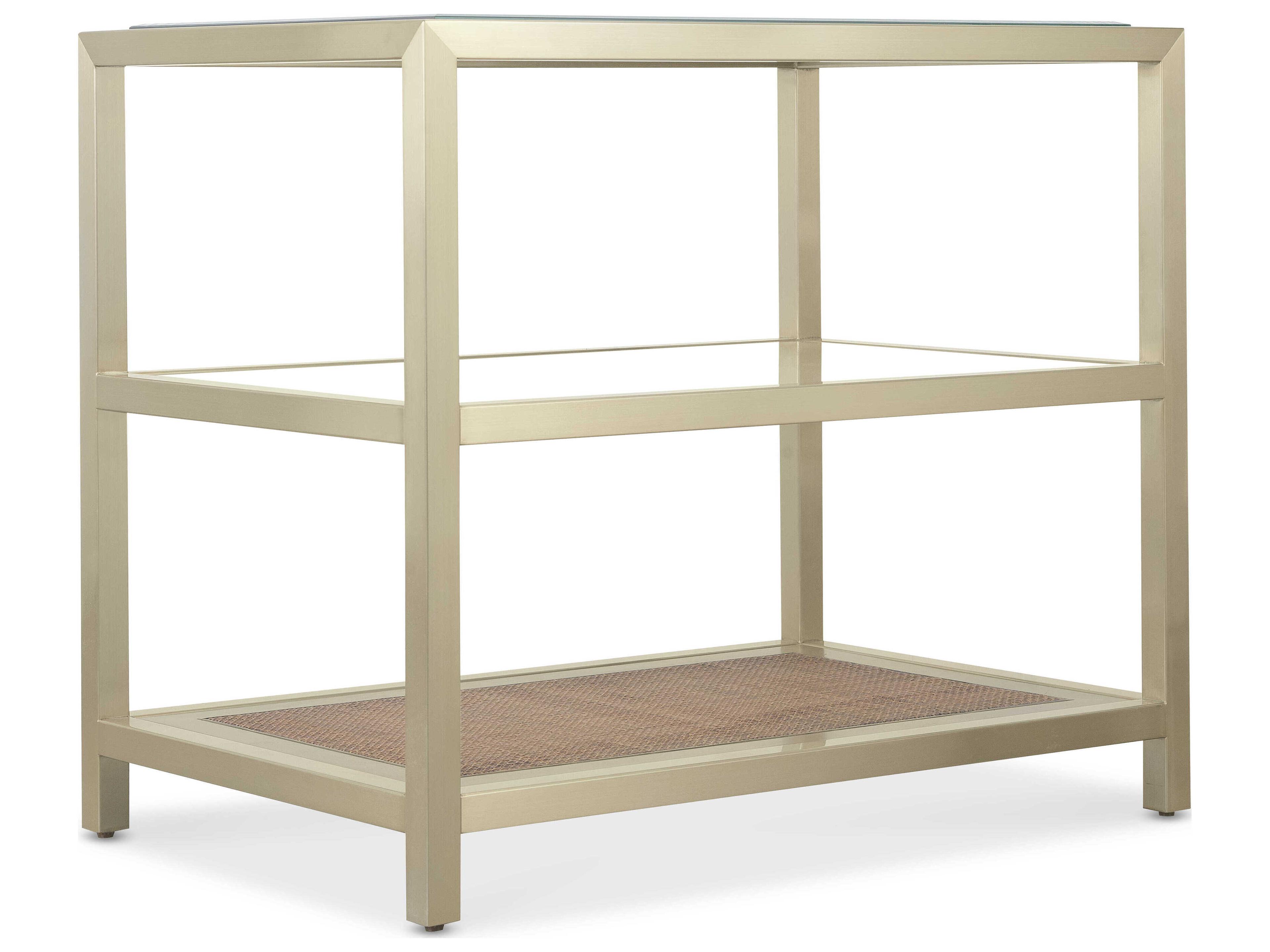 Hooker Furniture Melange Rectangular Glass End Table