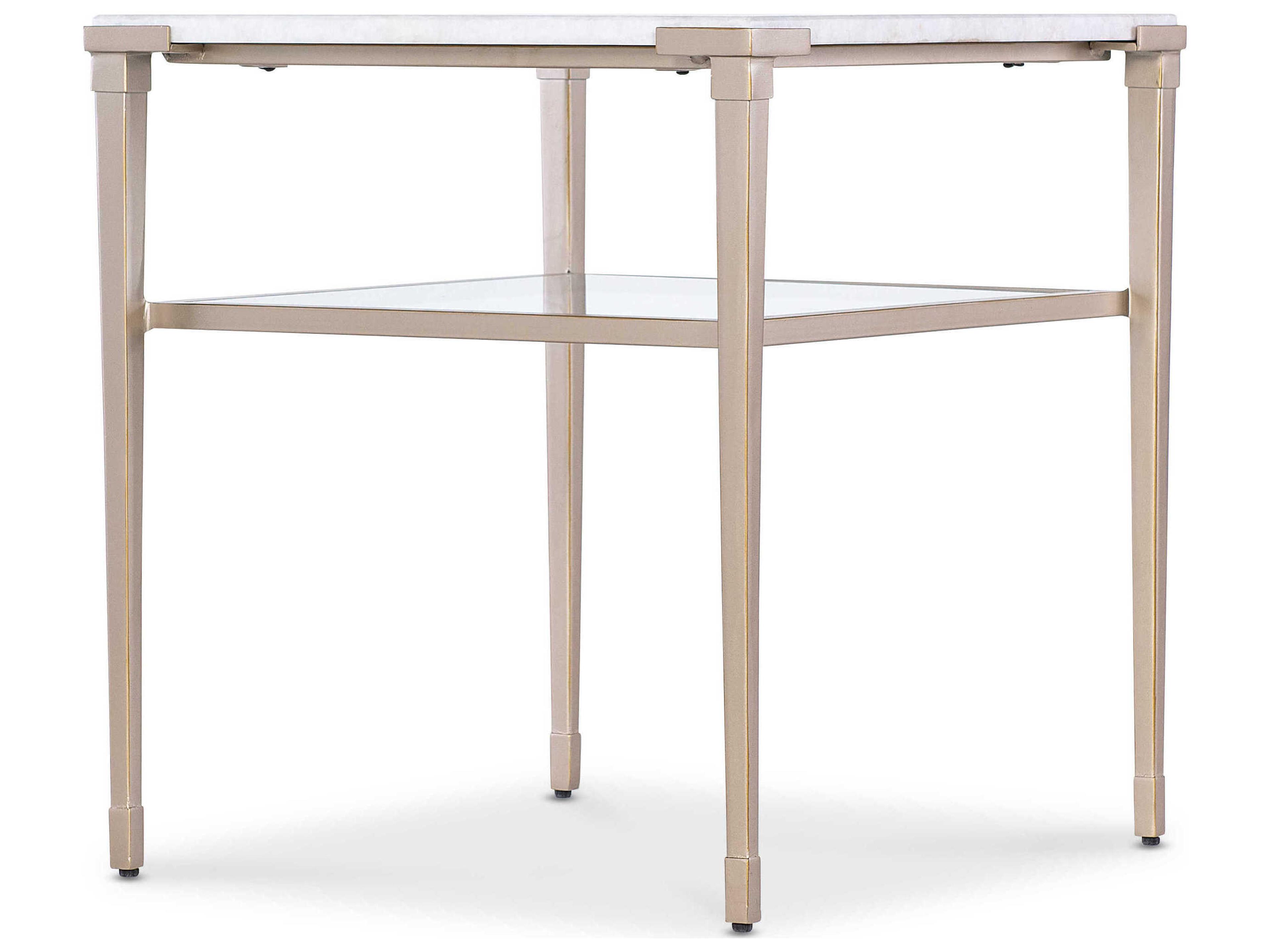 Hooker Furniture Melange Rectangular Marble End Table