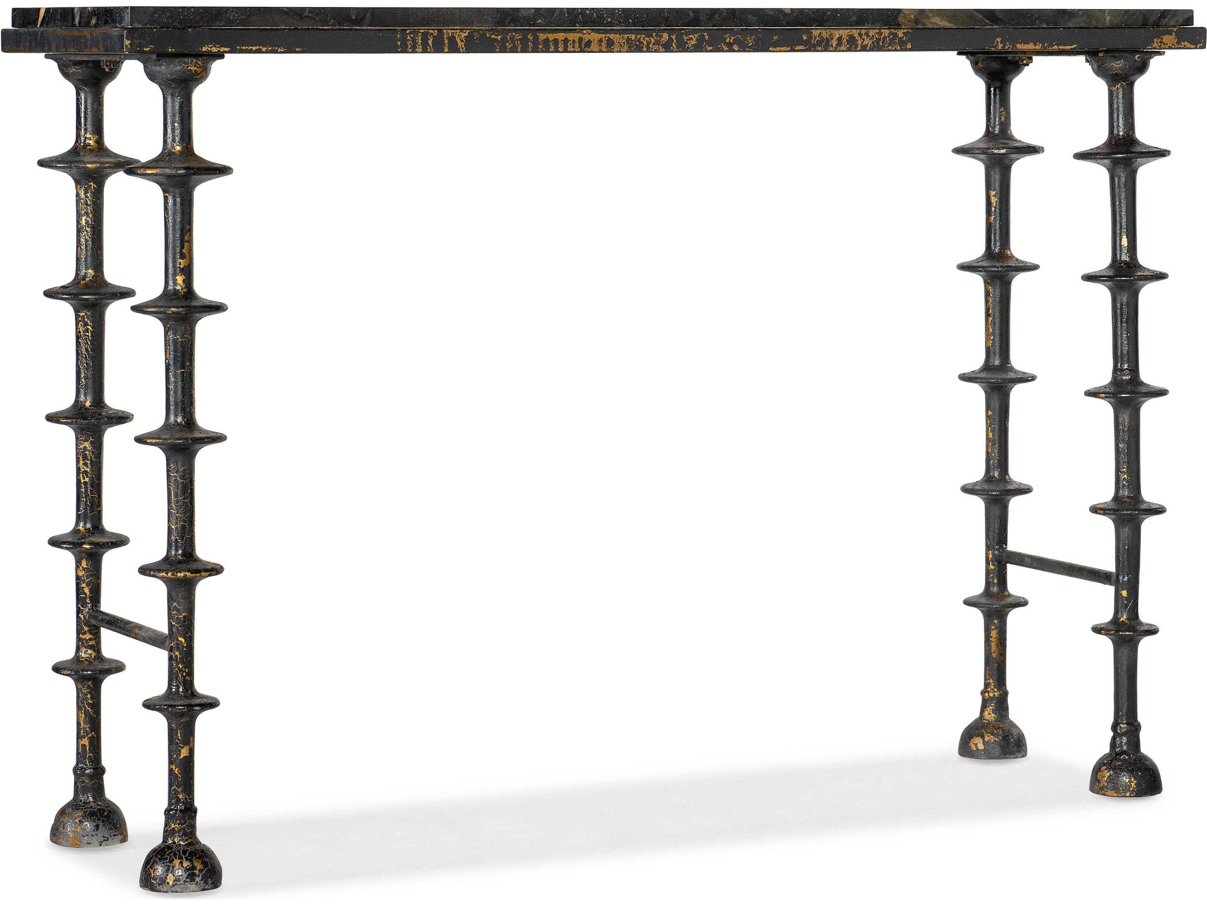 Heritage Darcie Stone Top Hall Rectangular Black Console Table