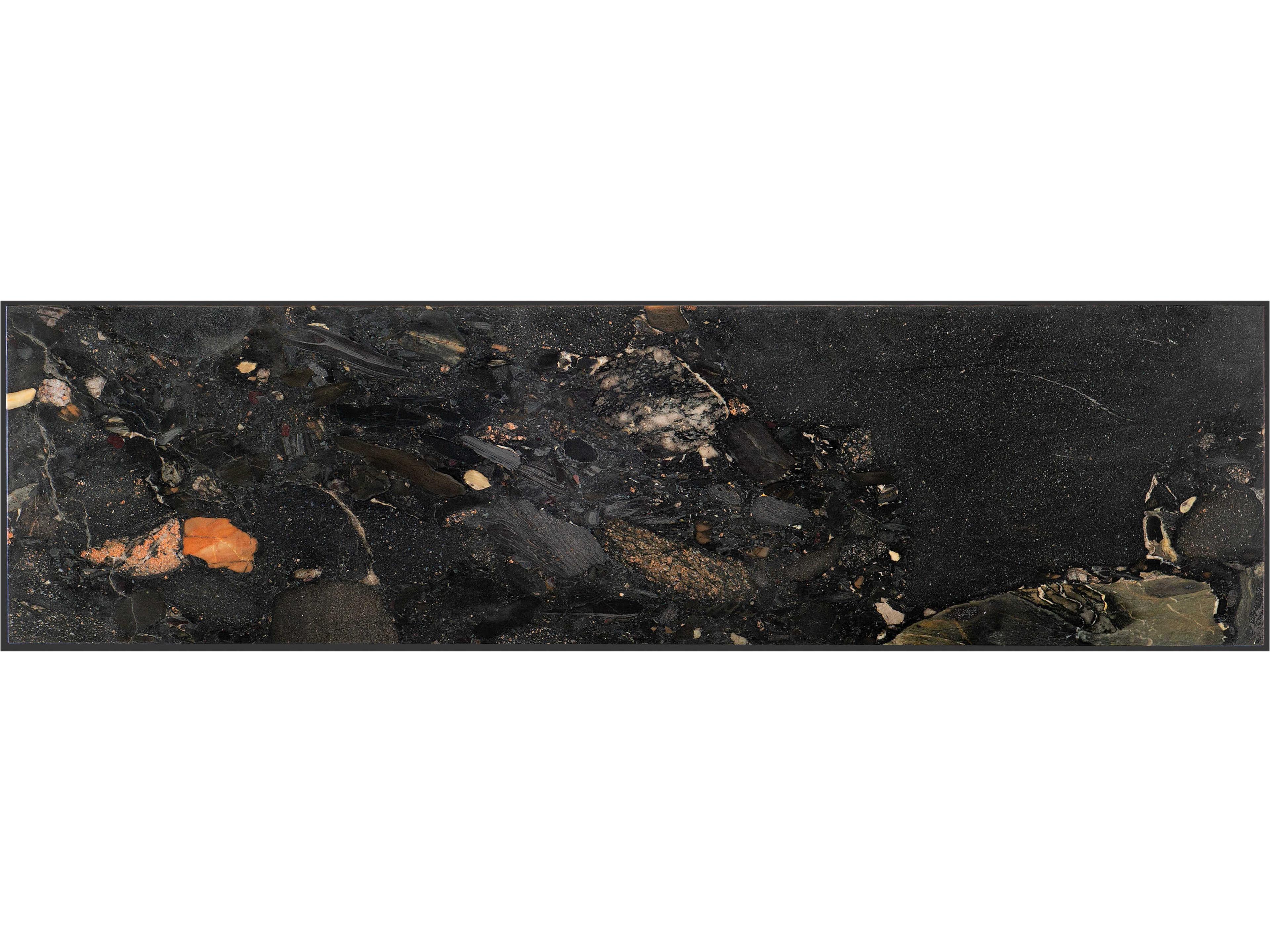 Luxecor Heritage Darcie Stone Top Hall Rectangular Black Console Table