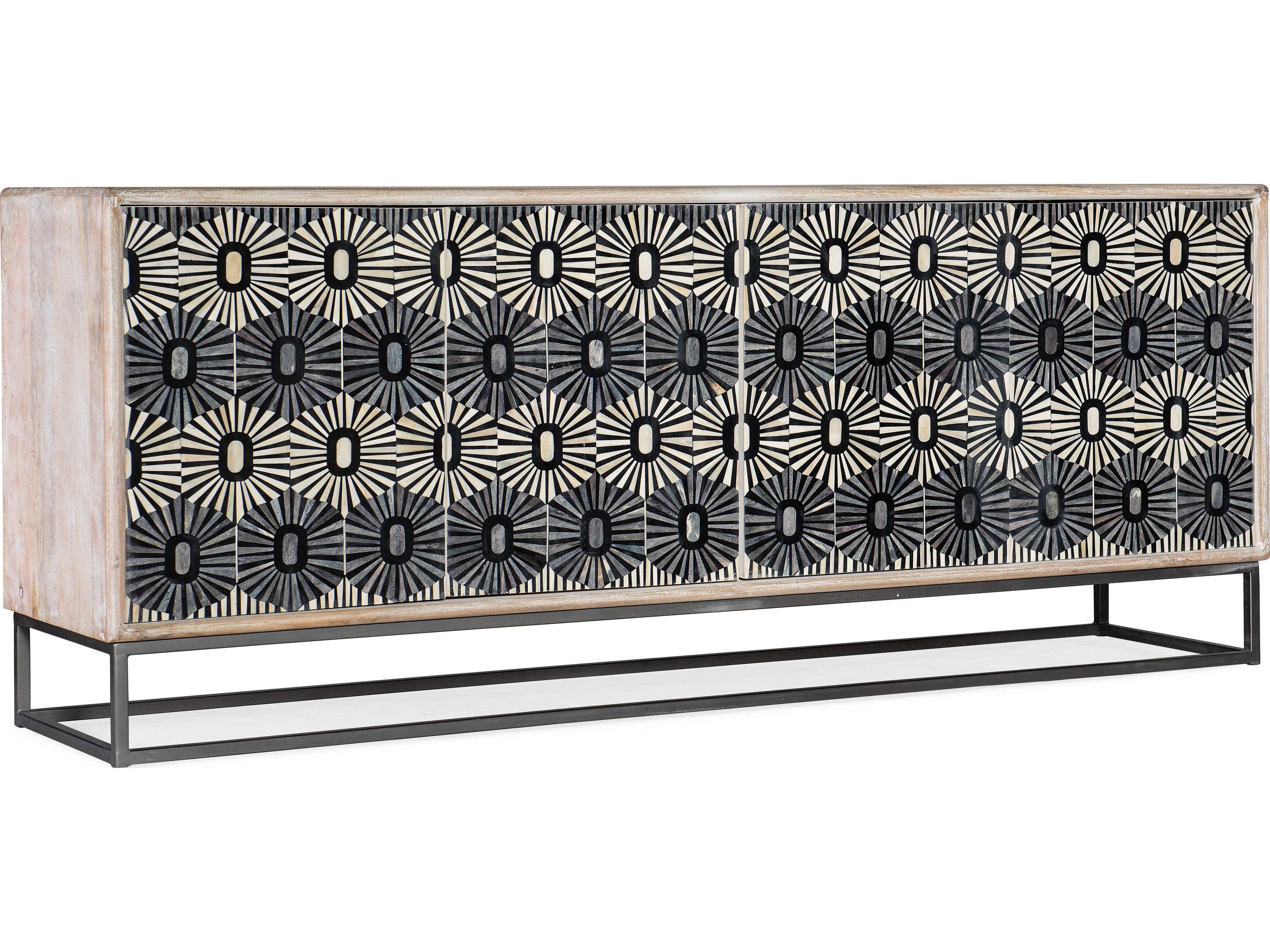 Melange Whitmore 79" Mango Wood Light Credenza Sideboard