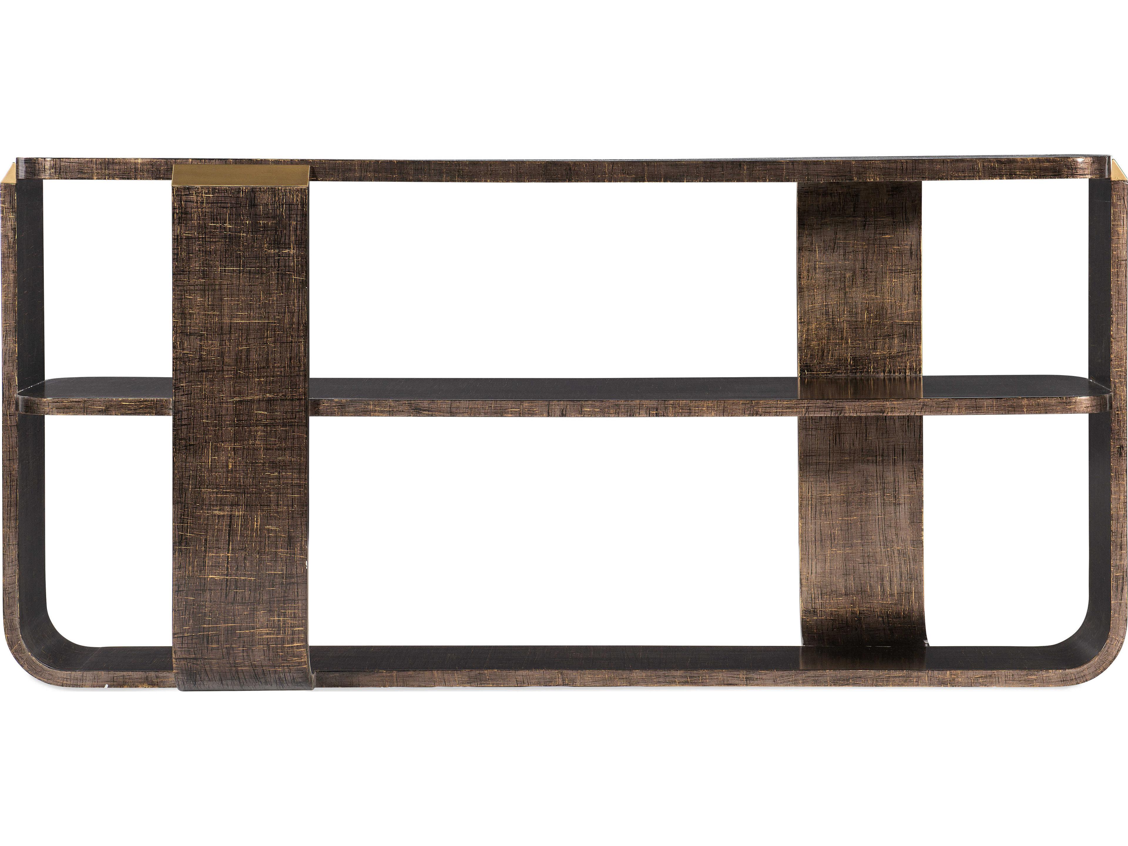 Hooker Furniture Melange Edmun Rectangular Dark Wood Console Table