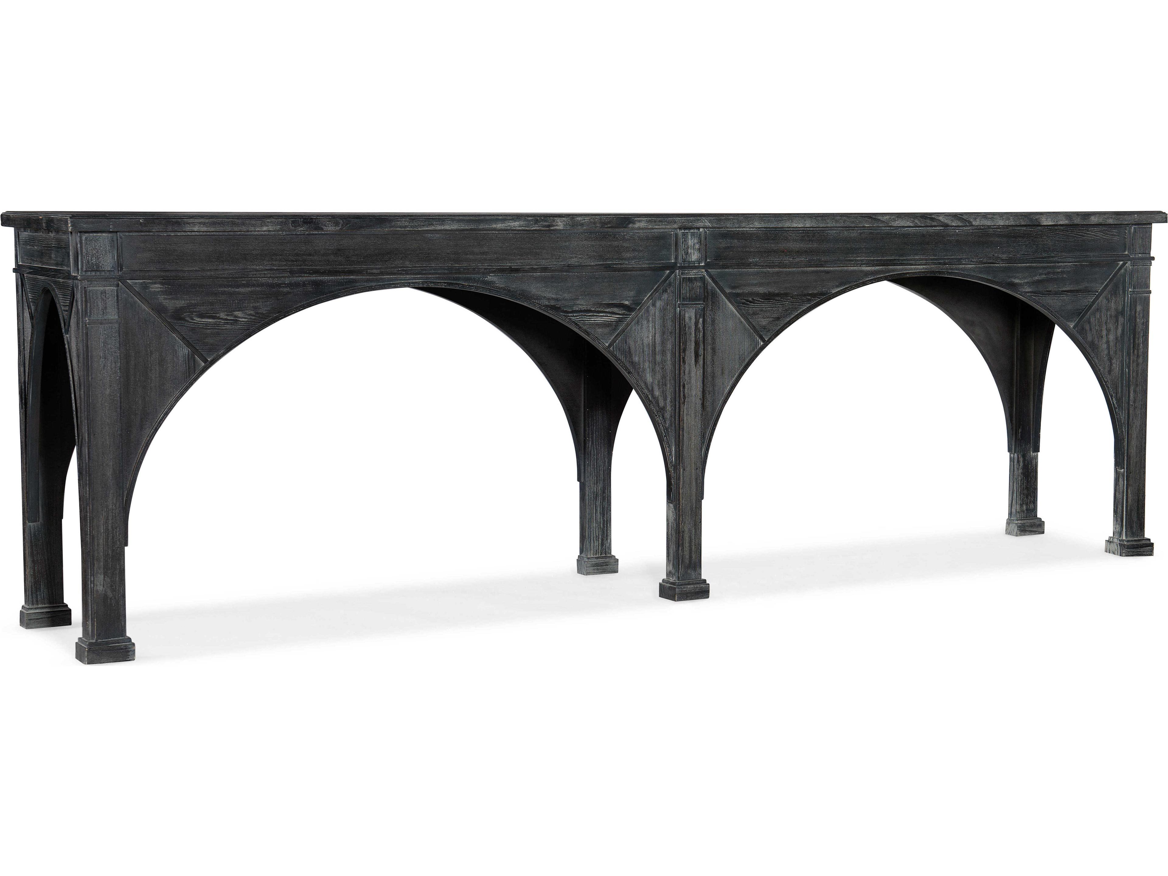 Melange Thunber Rectangular Wood Dark Charcoal Console Table