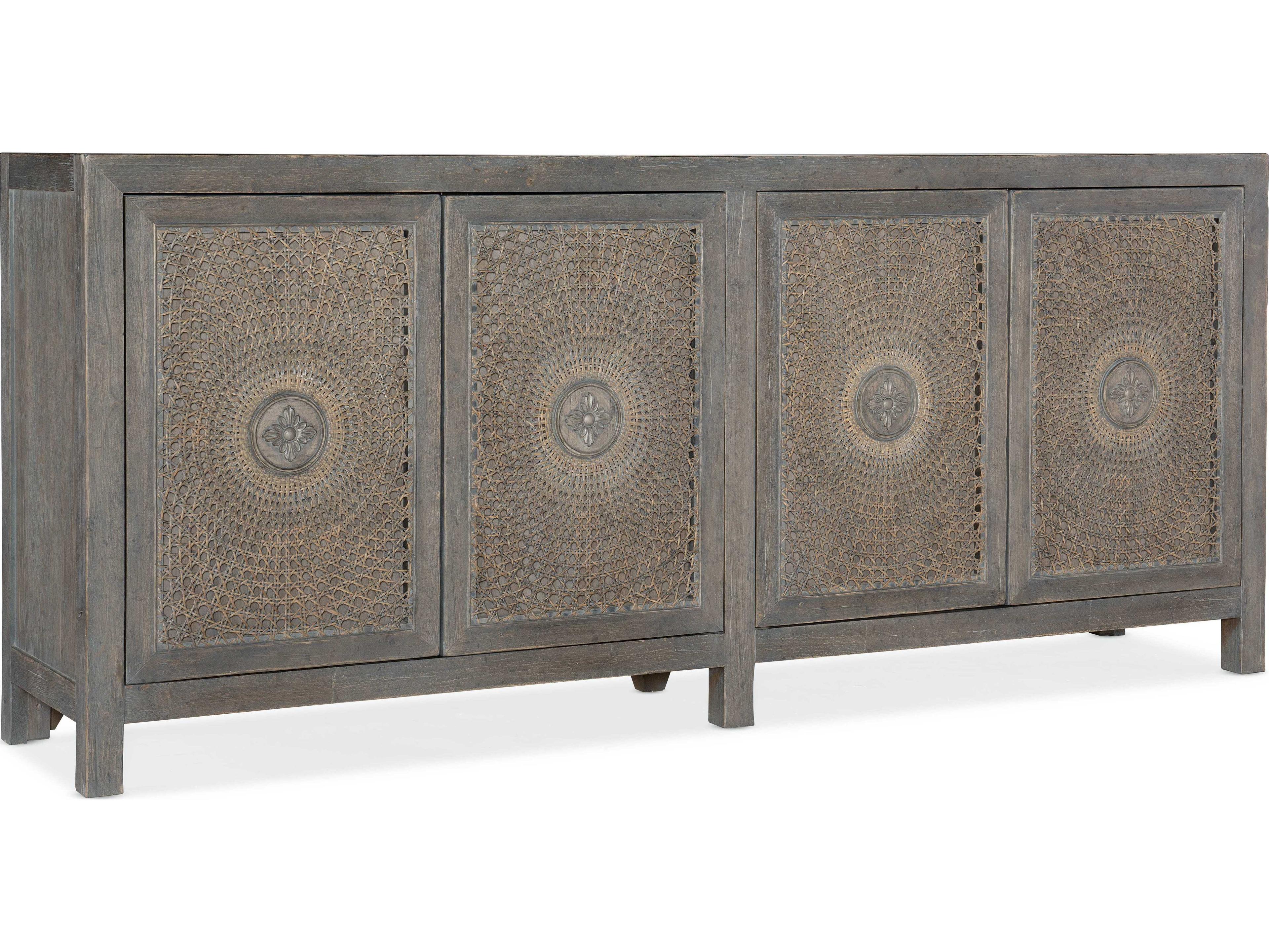 Hooker Furniture Melange Emmett 84" Oak Wood Gray Media Console