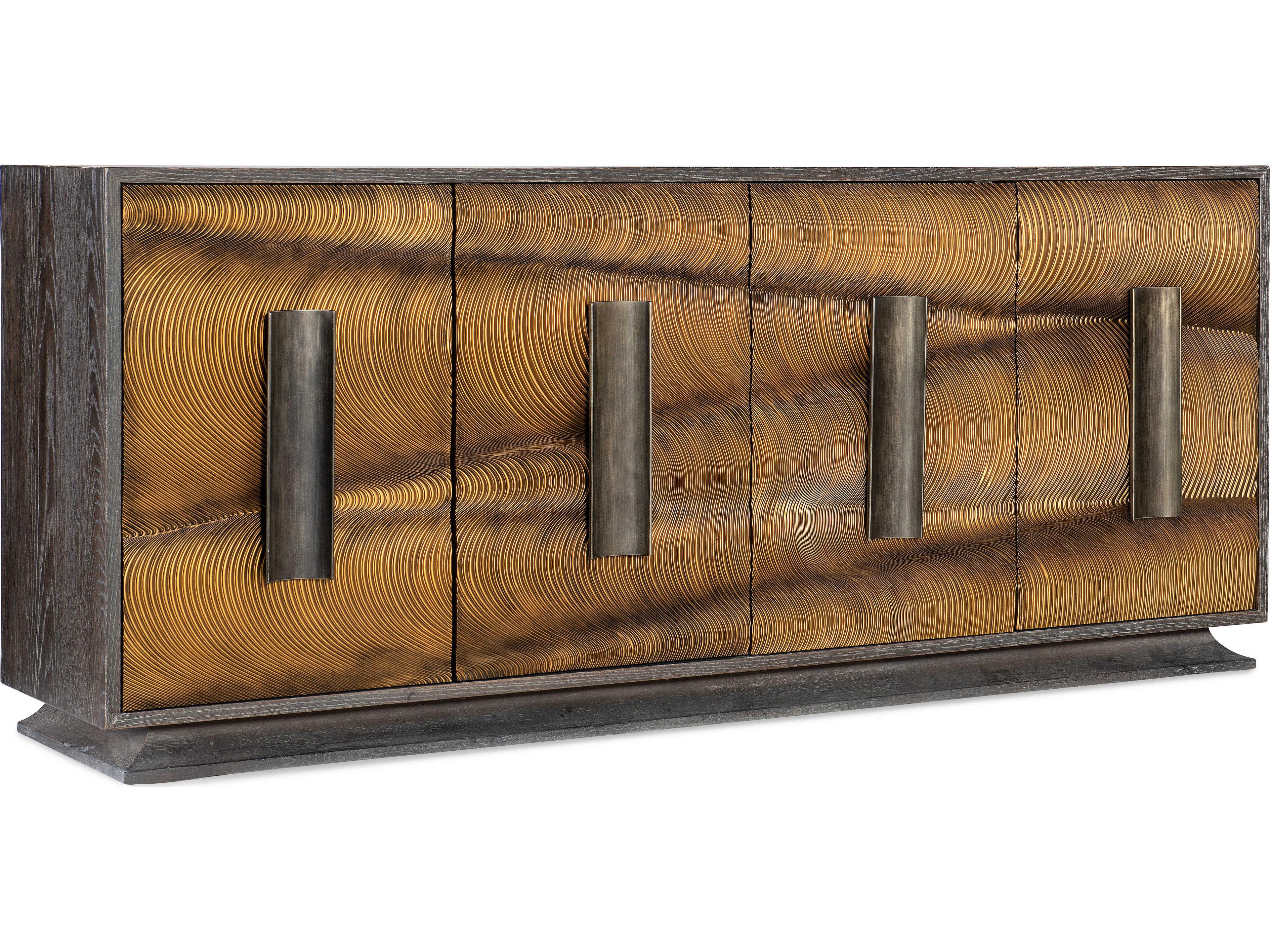 Hooker Furniture Melange Swaley 80" Oak Wood Dark Credenza Sideboard