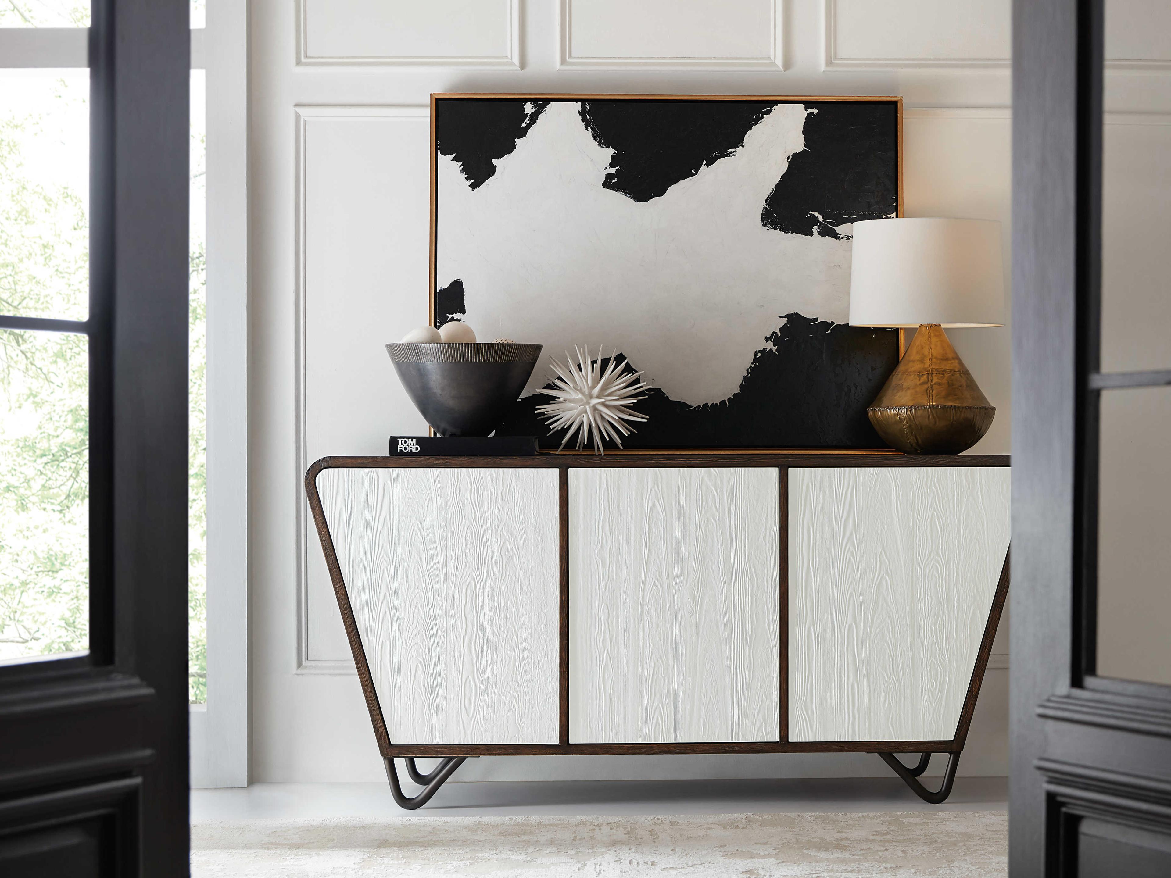 Hooker Furniture Melange Terra 72" Pine Wood Dark Brown Credenza Sideboard