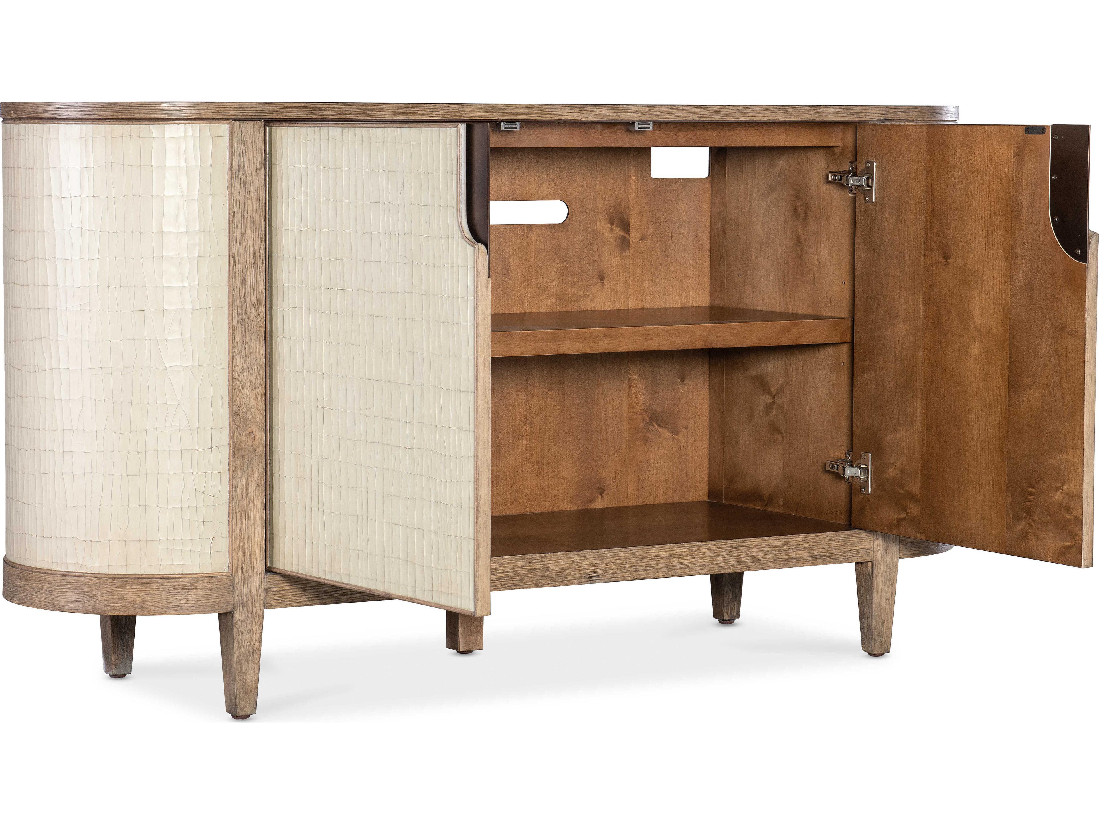Hooker Furniture Melange Arbor 64" Oak Wood Light Tan Credenza Sideboard