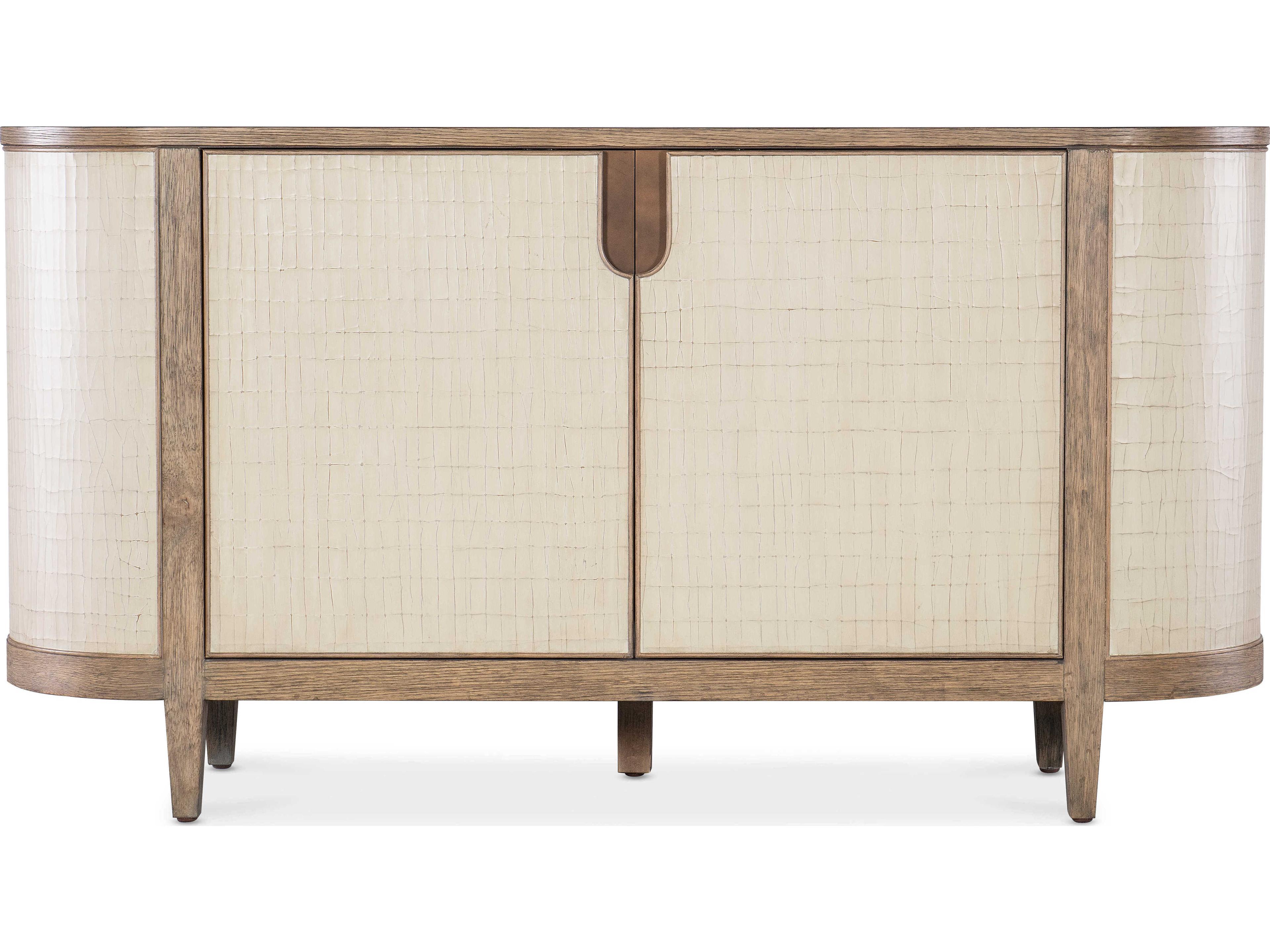 Hooker Furniture Melange Arbor 64" Oak Wood Light Tan Credenza Sideboard