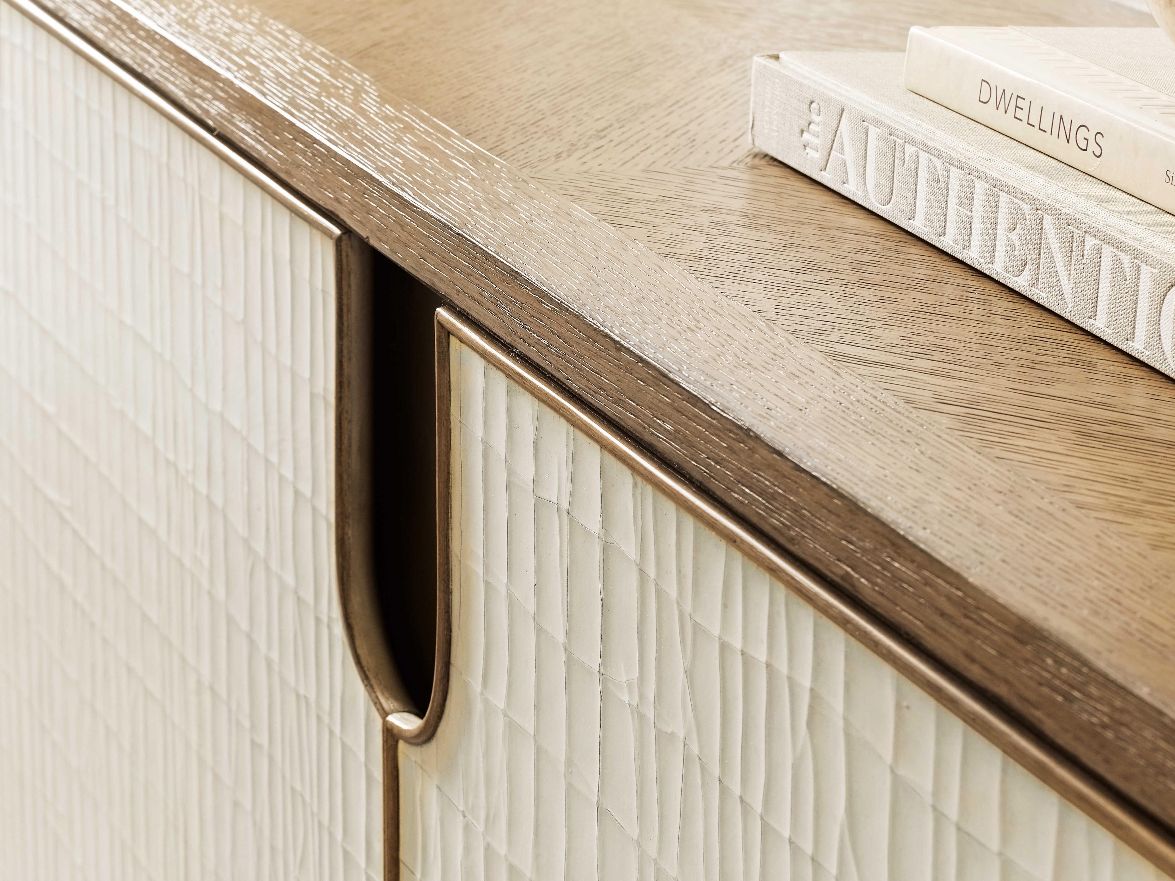 Hooker Furniture Melange Arbor 64" Oak Wood Light Tan Credenza Sideboard