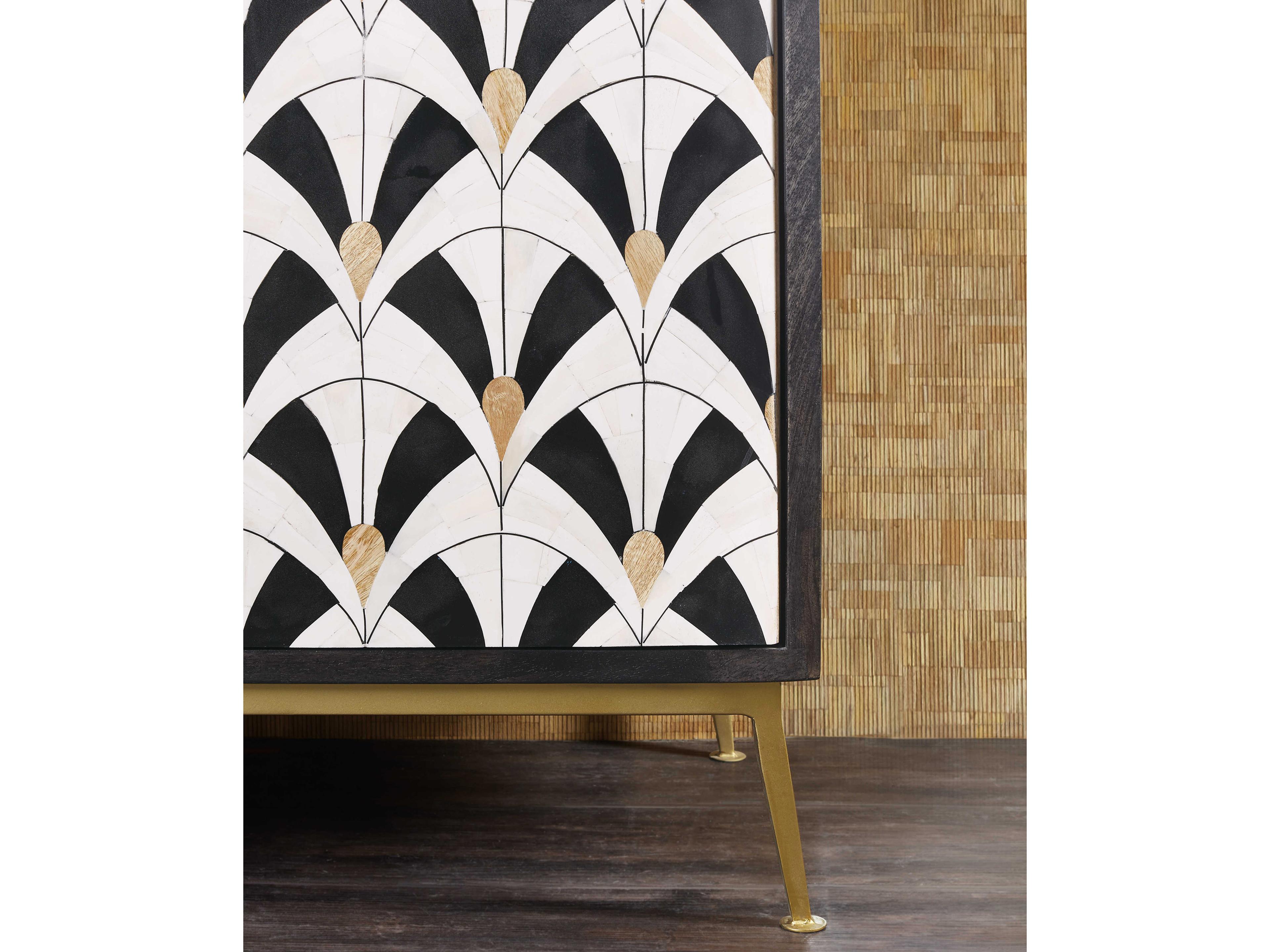 Luxecor Heritage Renee 69" Mango Black Wood Sideboard