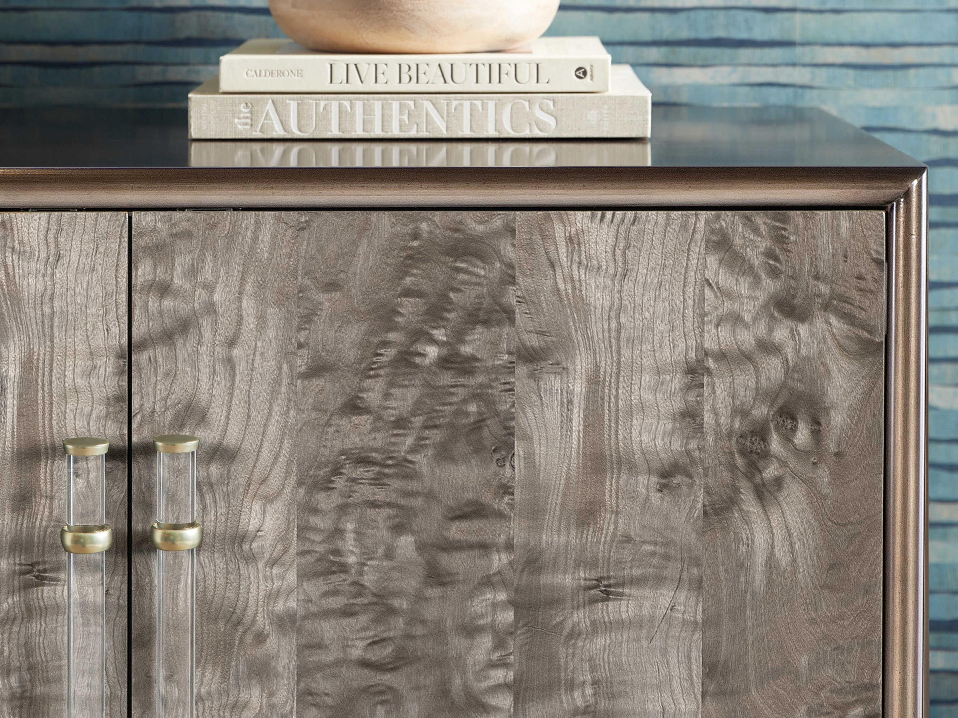 Hooker Furniture Melange Dorian Brown Wood BurlBrown Wood Accent Chest