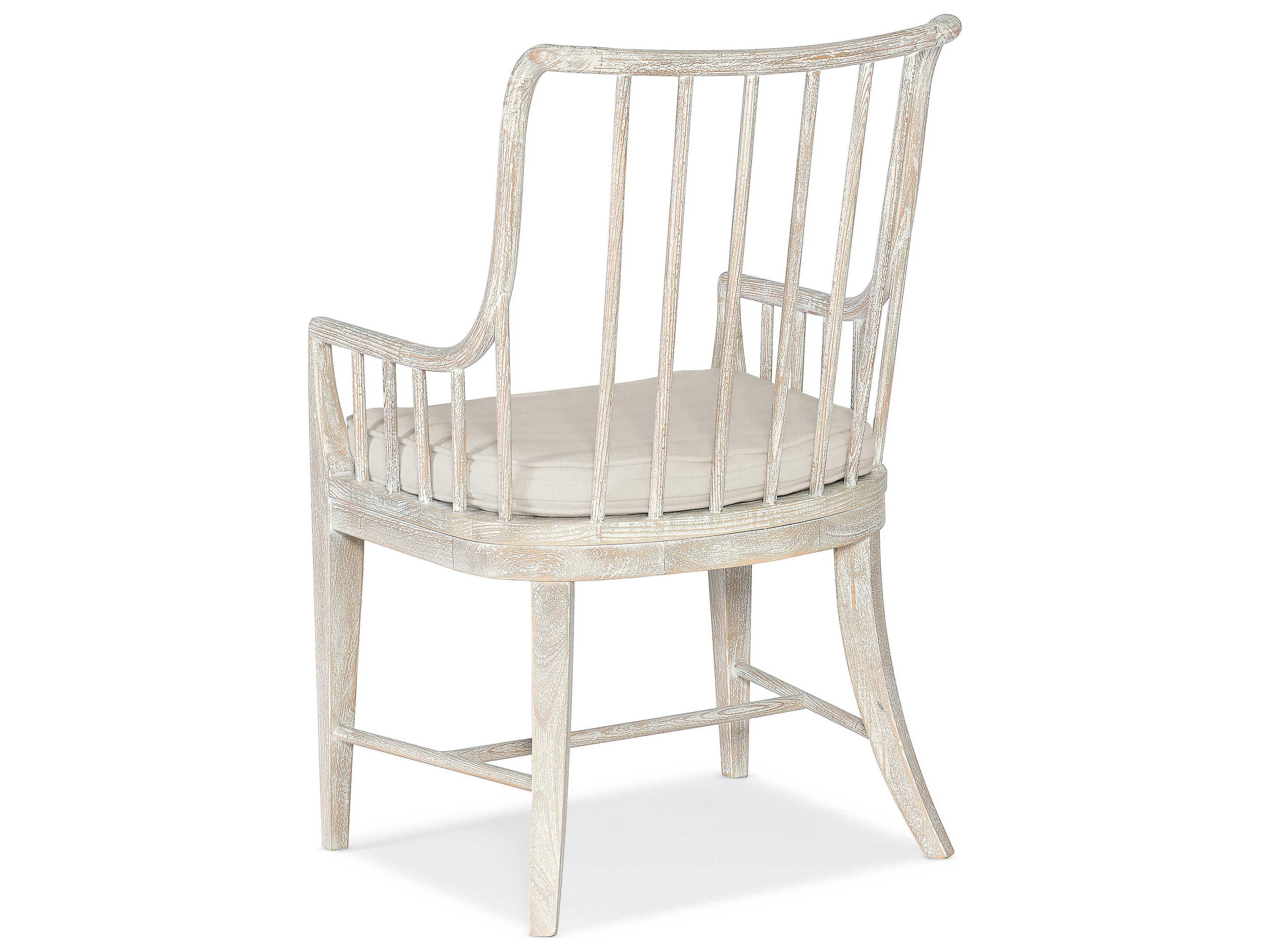 Hooker Furniture Serenity Beech Wood White Upholstered Arm Dining Chair