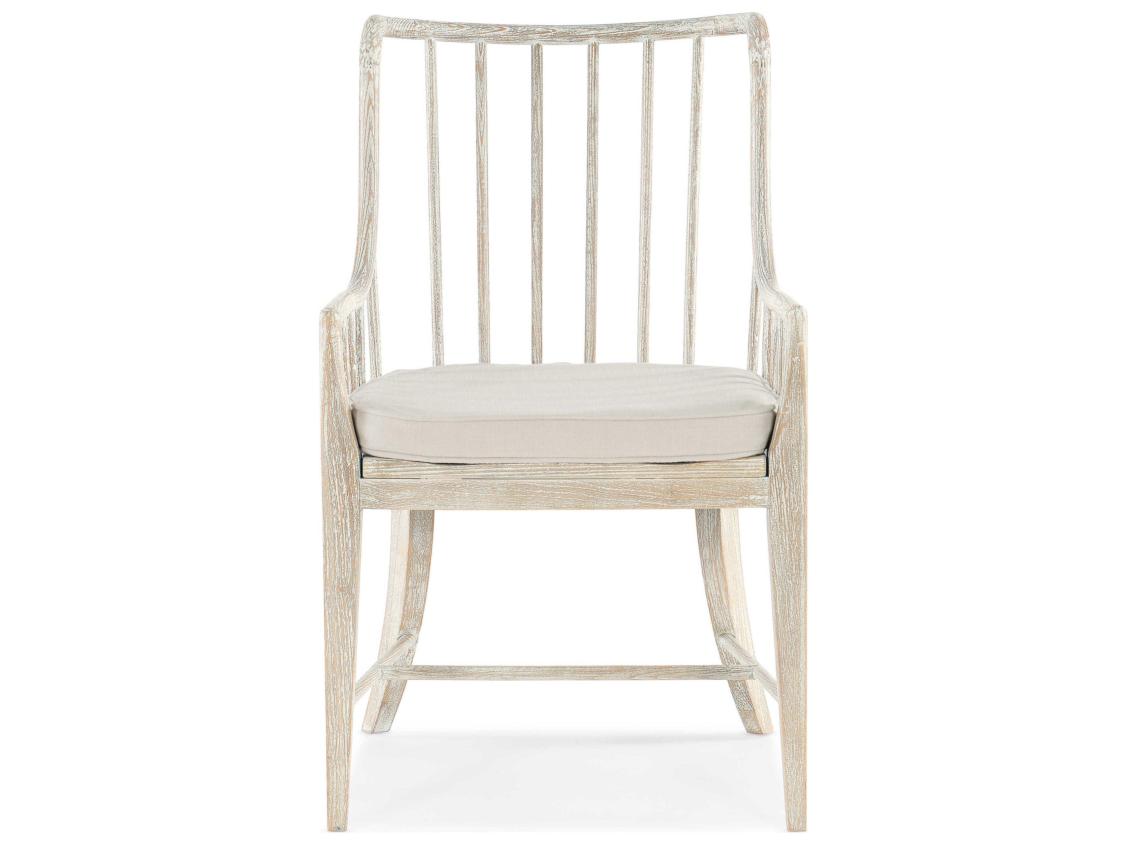 Hooker Furniture Serenity Beech Wood White Upholstered Arm Dining Chair