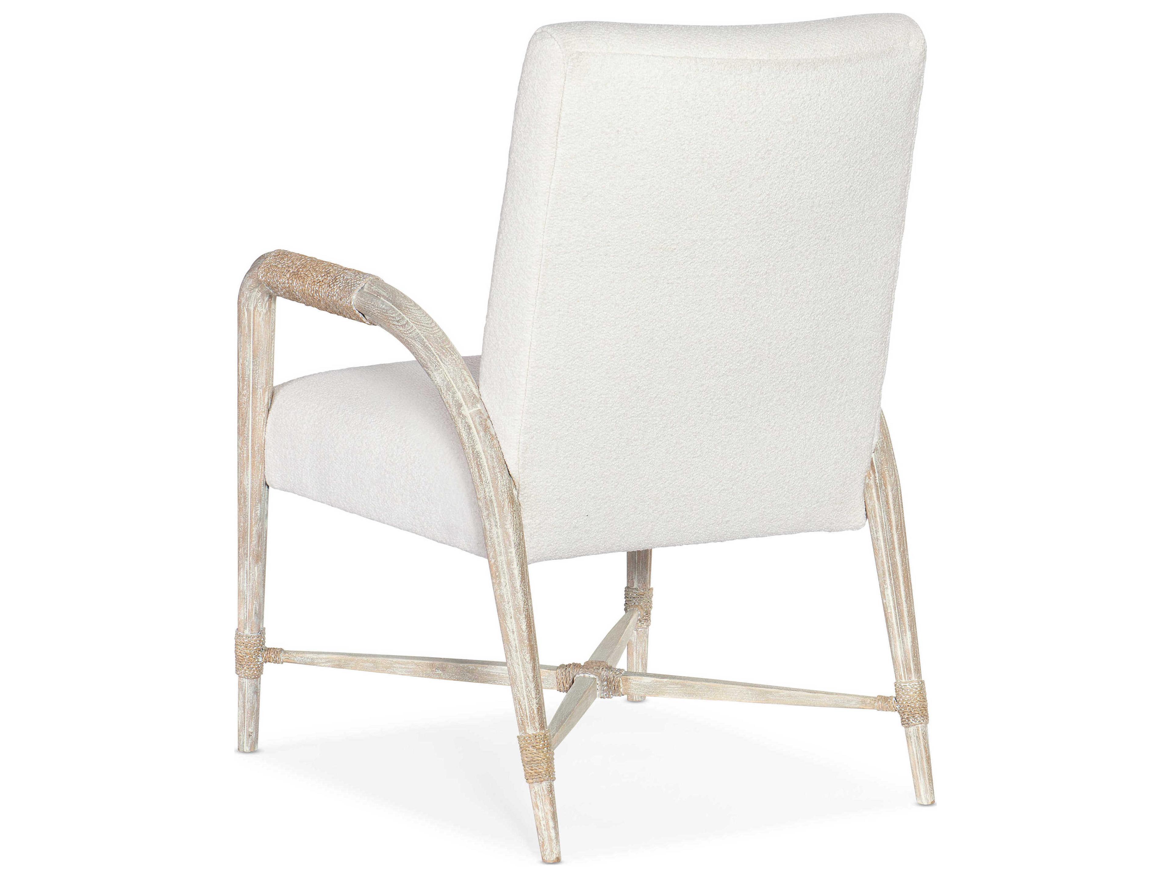 Hooker Furniture Serenity Beech Wood White Upholstered Arm Dining Chair