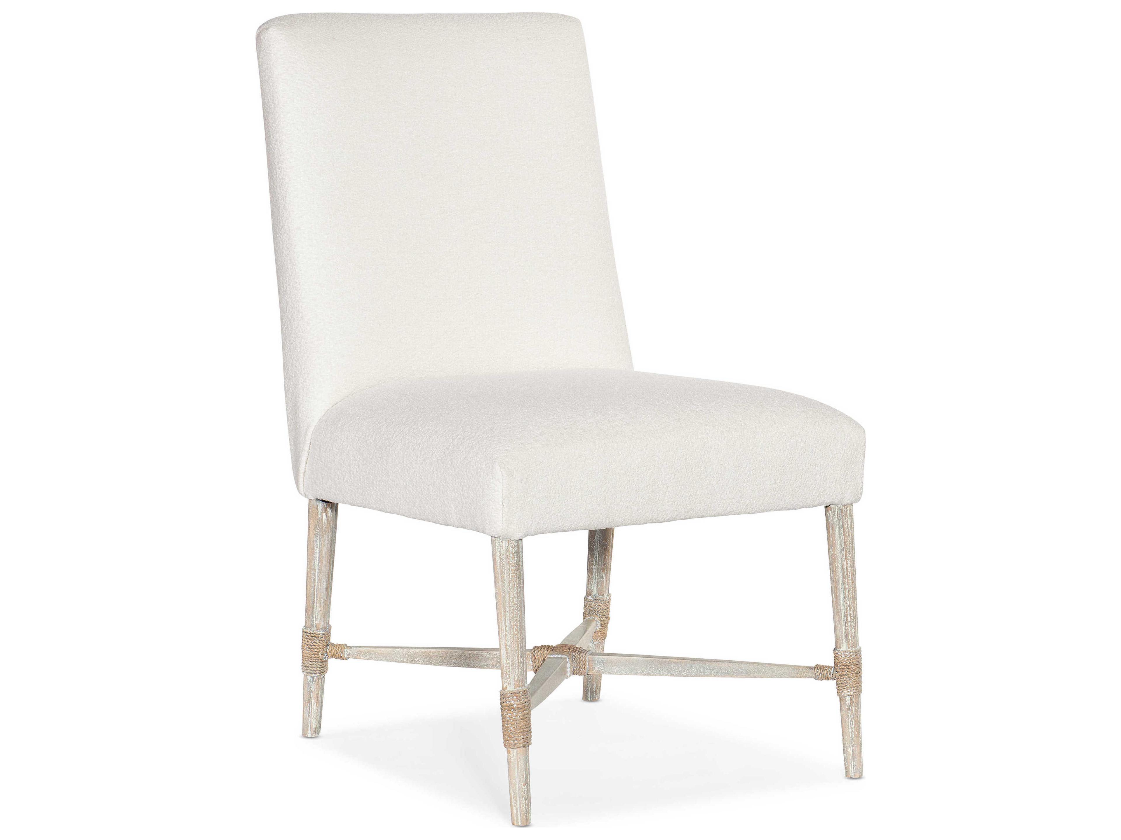 Hooker Furniture Serenity Beech Wood White Upholstered Side Dining Chair