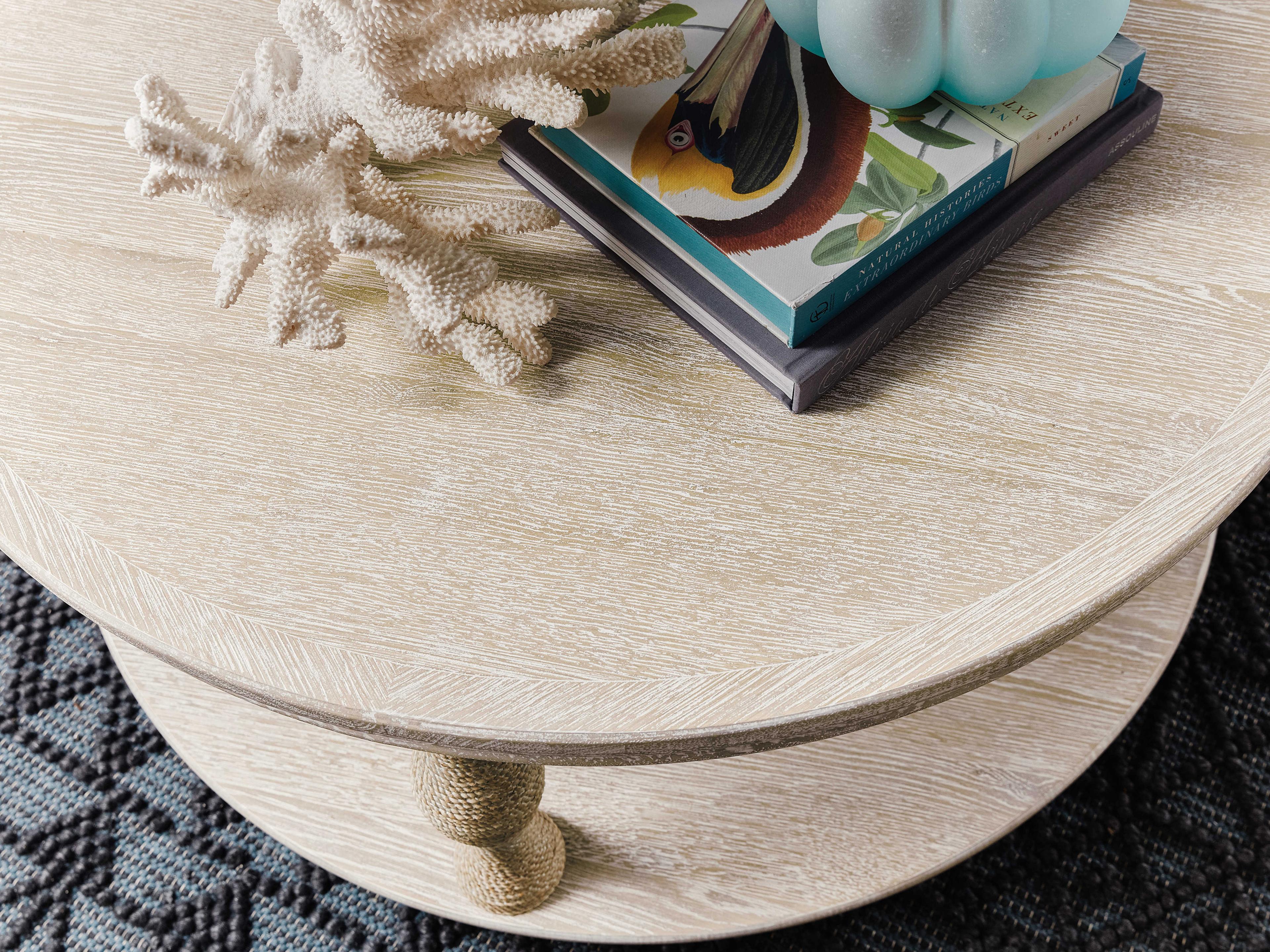 Hooker Furniture Serenity Bahari Round Light Wood Cocktail Table