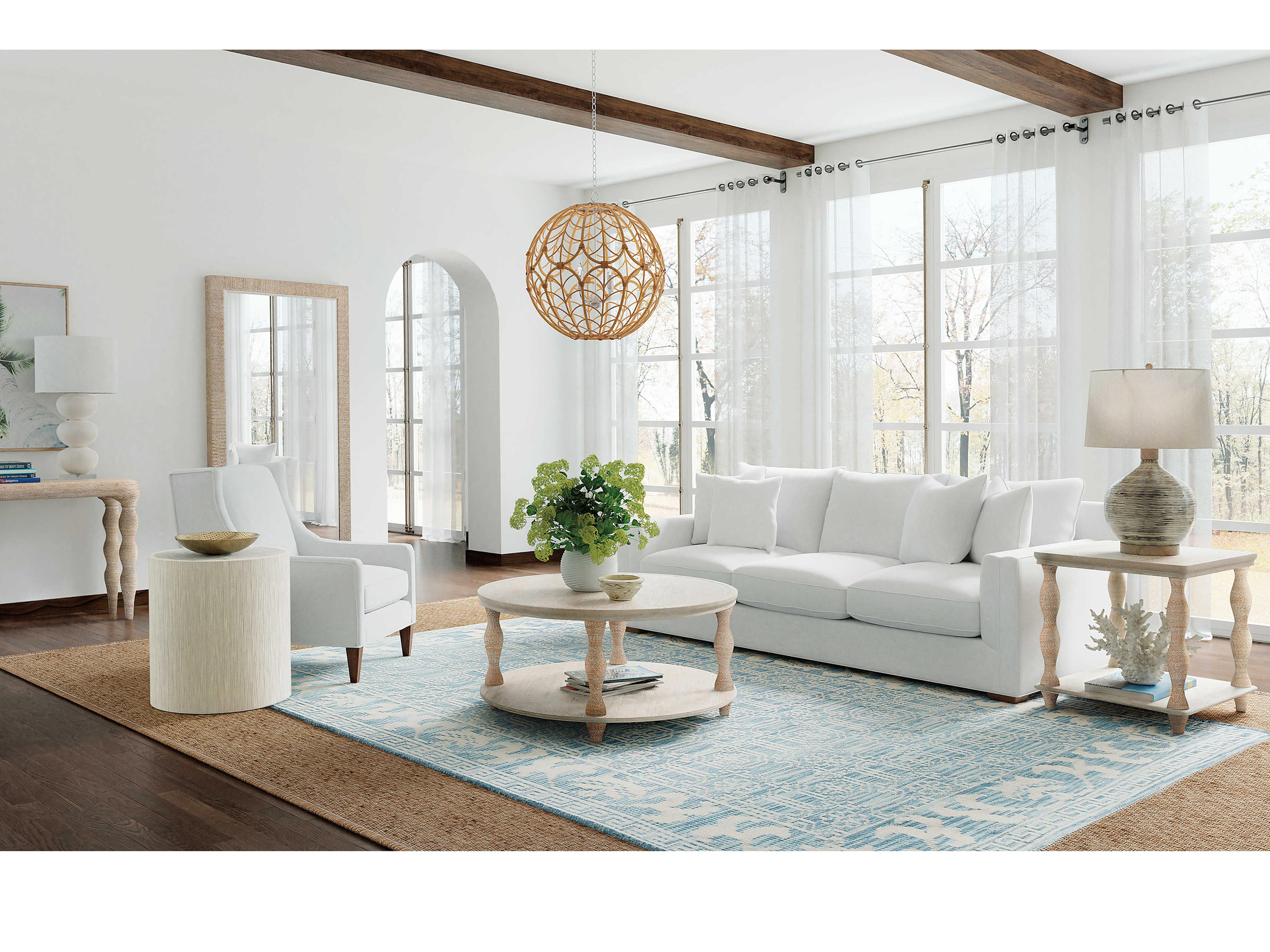 Hooker Furniture Serenity Bahari Round Light Wood Cocktail Table