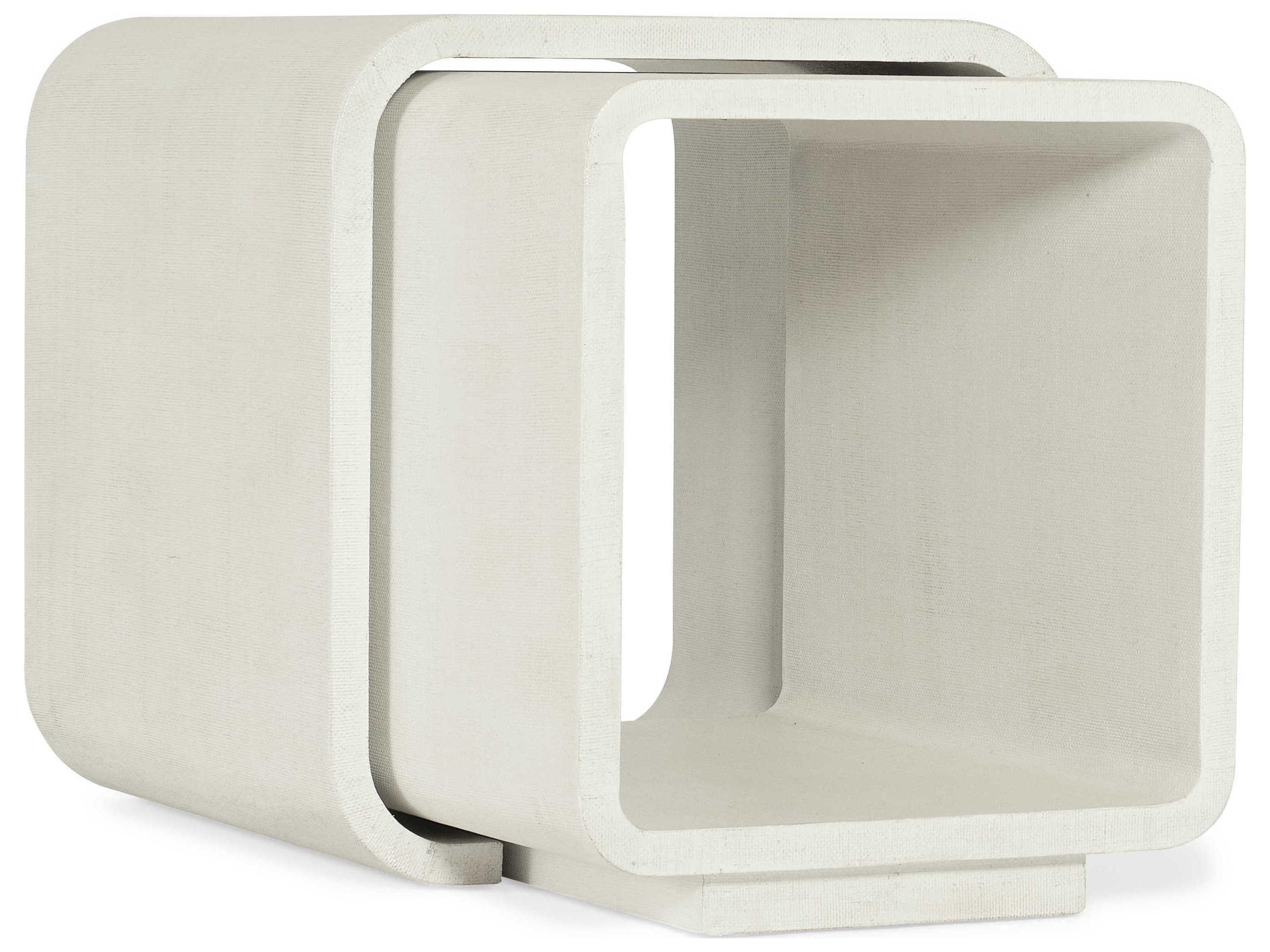 Serenity Rectangular Wood White End Table