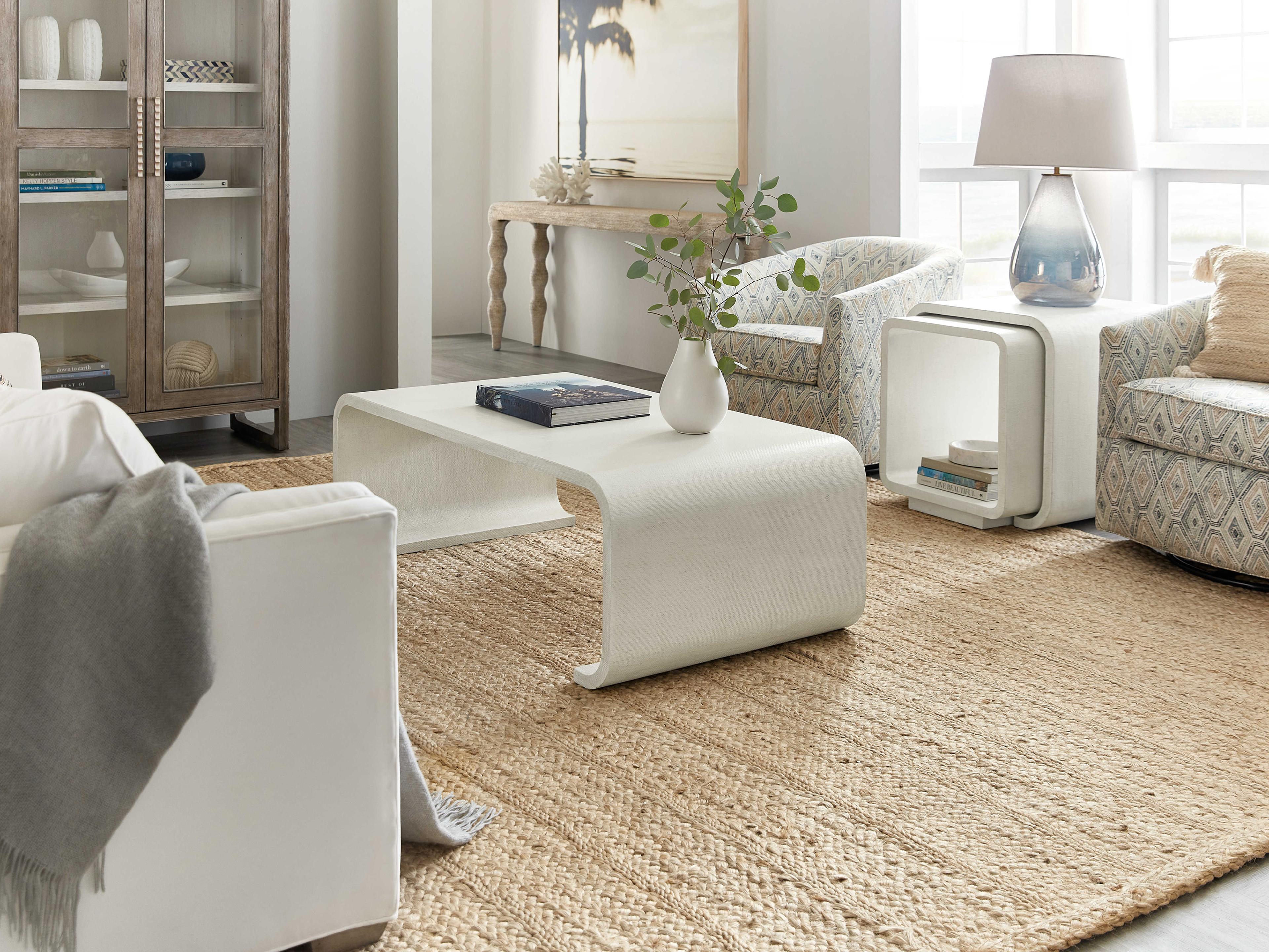 Hooker Furniture Serenity Rectangular Wood White End Table