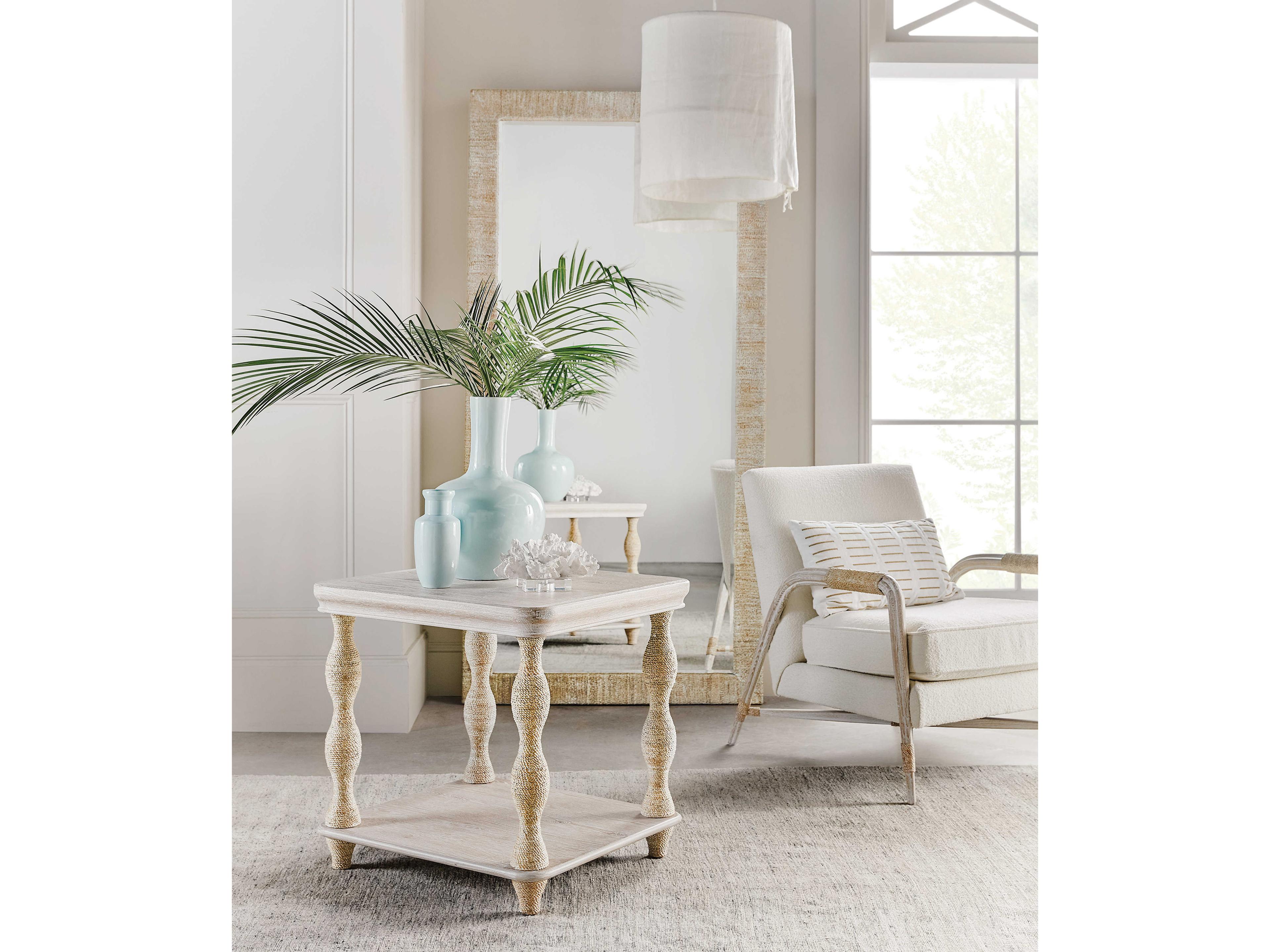 Luxecor Heritage Rectangular Light Wood End Table