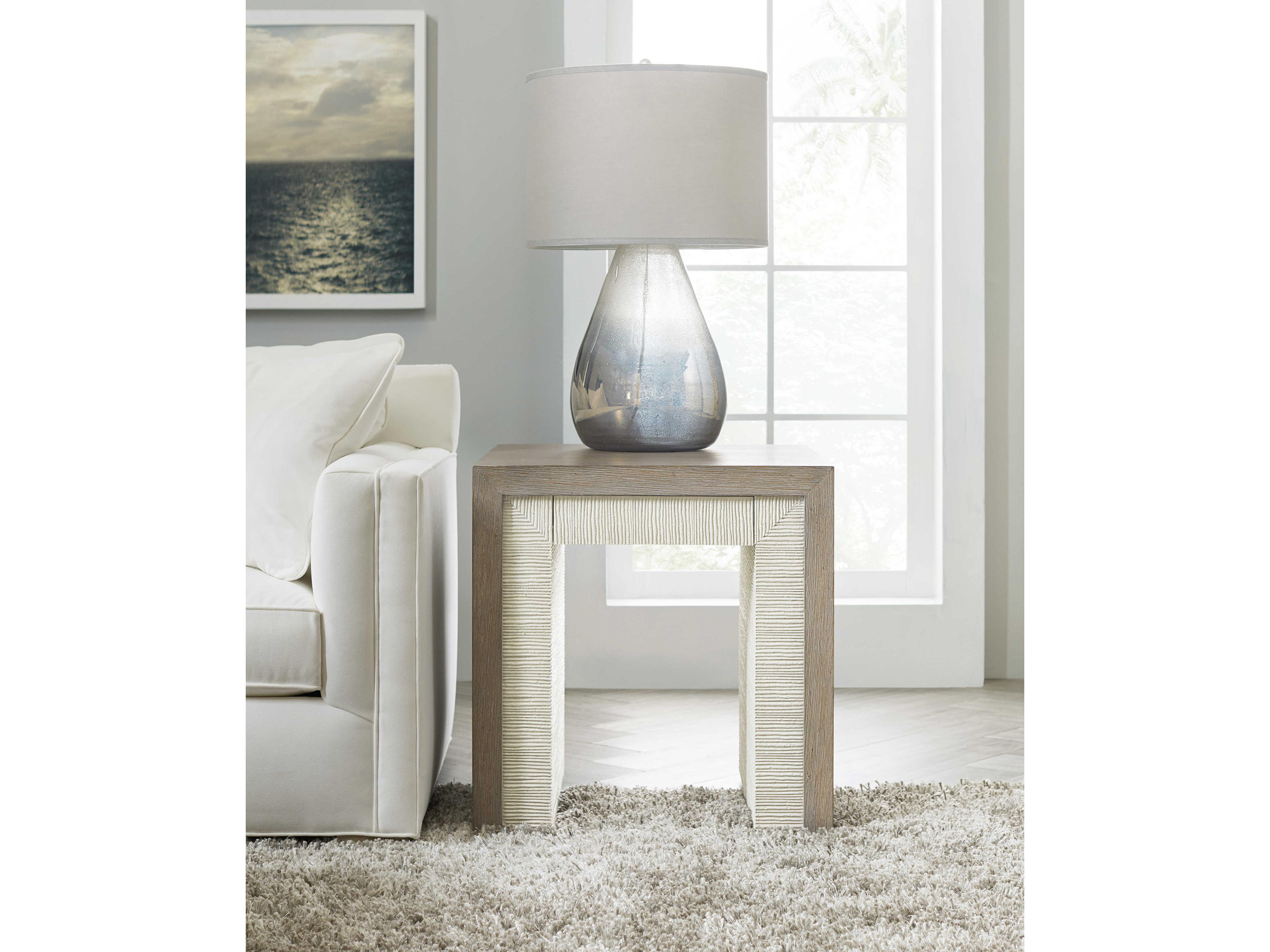 Hooker Furniture Serenity Rectangular Wood Gray End Table