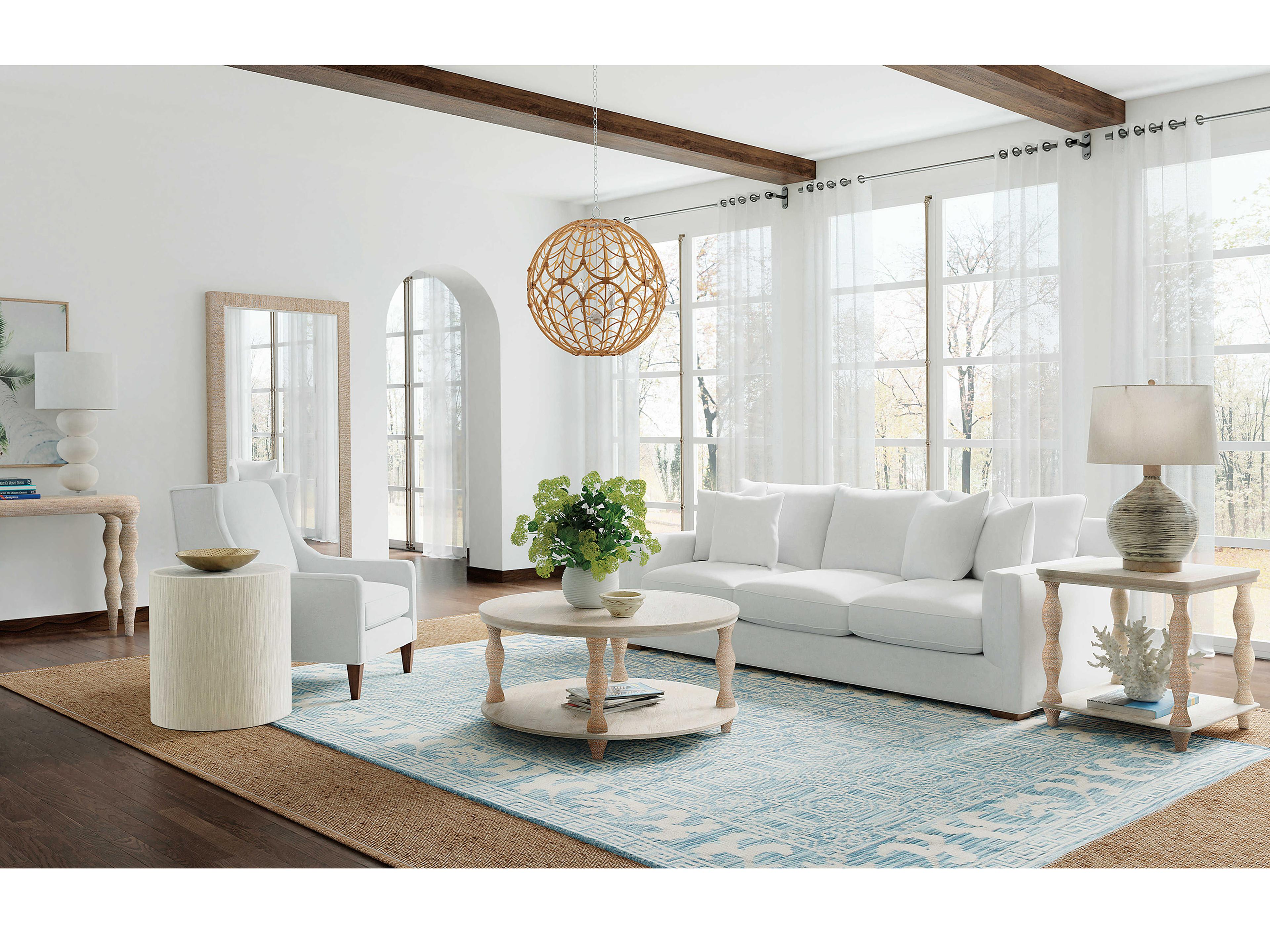 Luxecor Heritage Round Marble Gray End Table