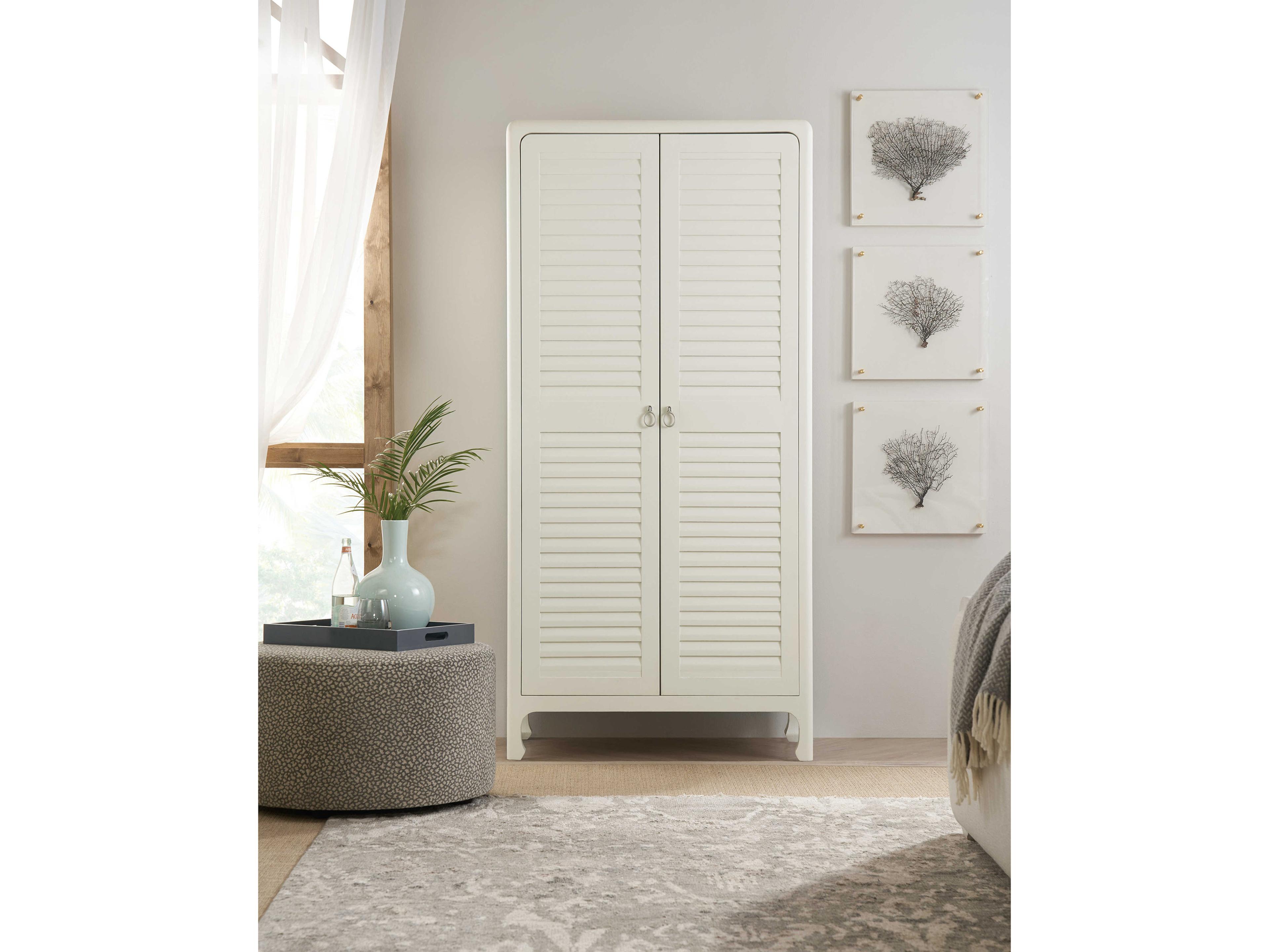 Luxecor Heritage White Maple Wood Wardrobe Armoire