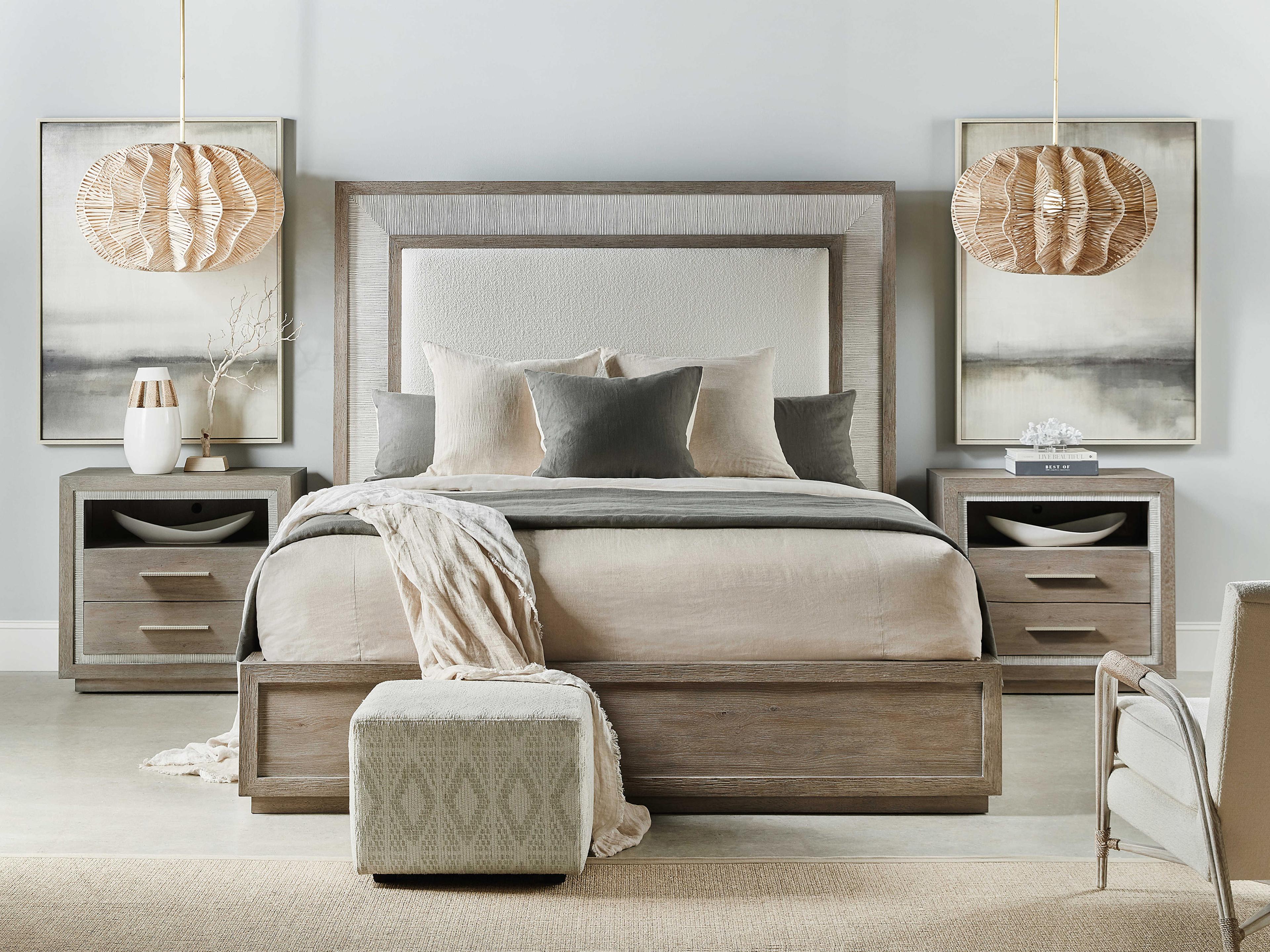 Luxecor Heritage Balboa 2-Drawers Oak Wood Nightstand