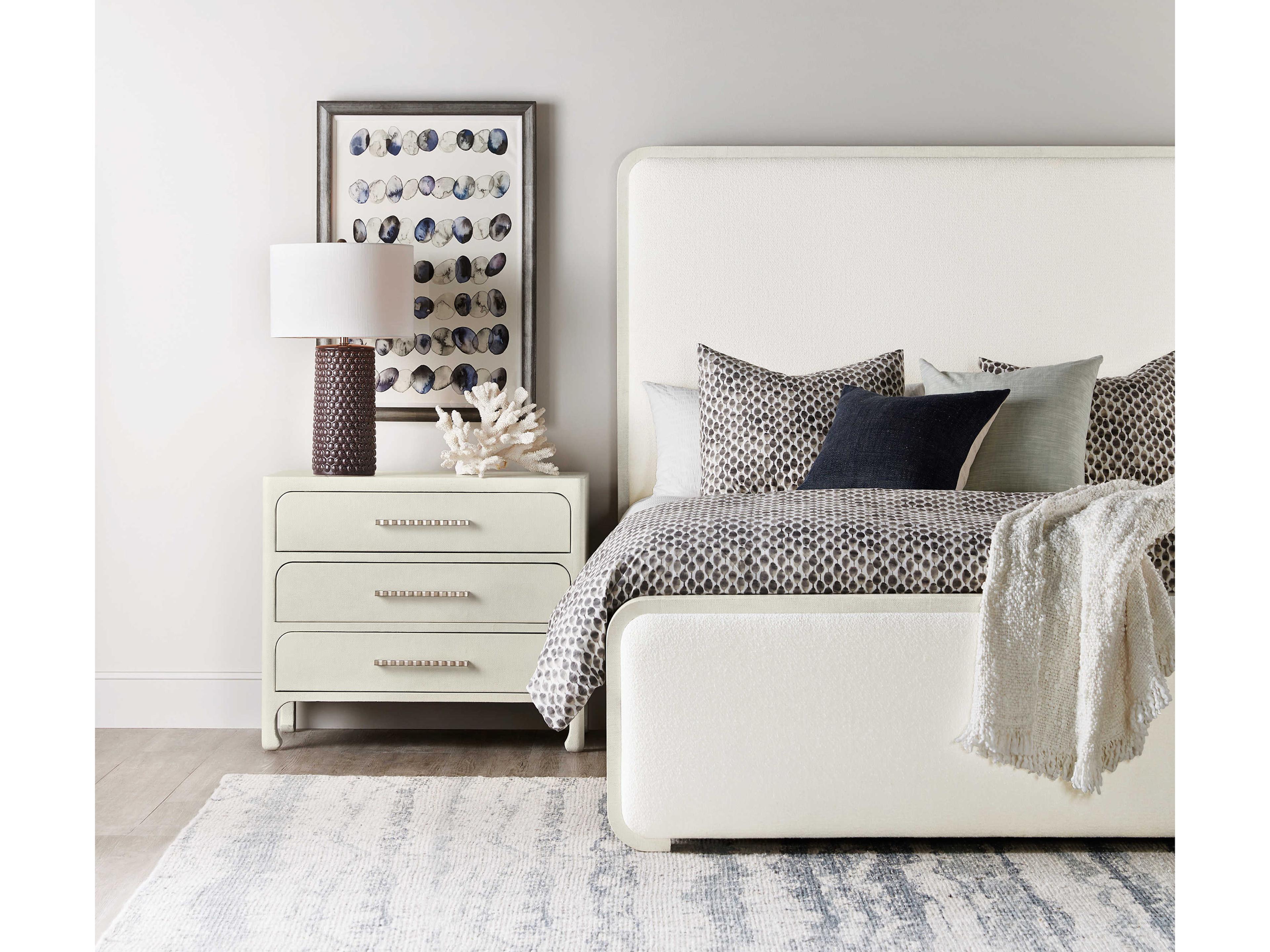 Hooker Furniture Serenity Ashore Arctic White Upholstered King Panel Bed