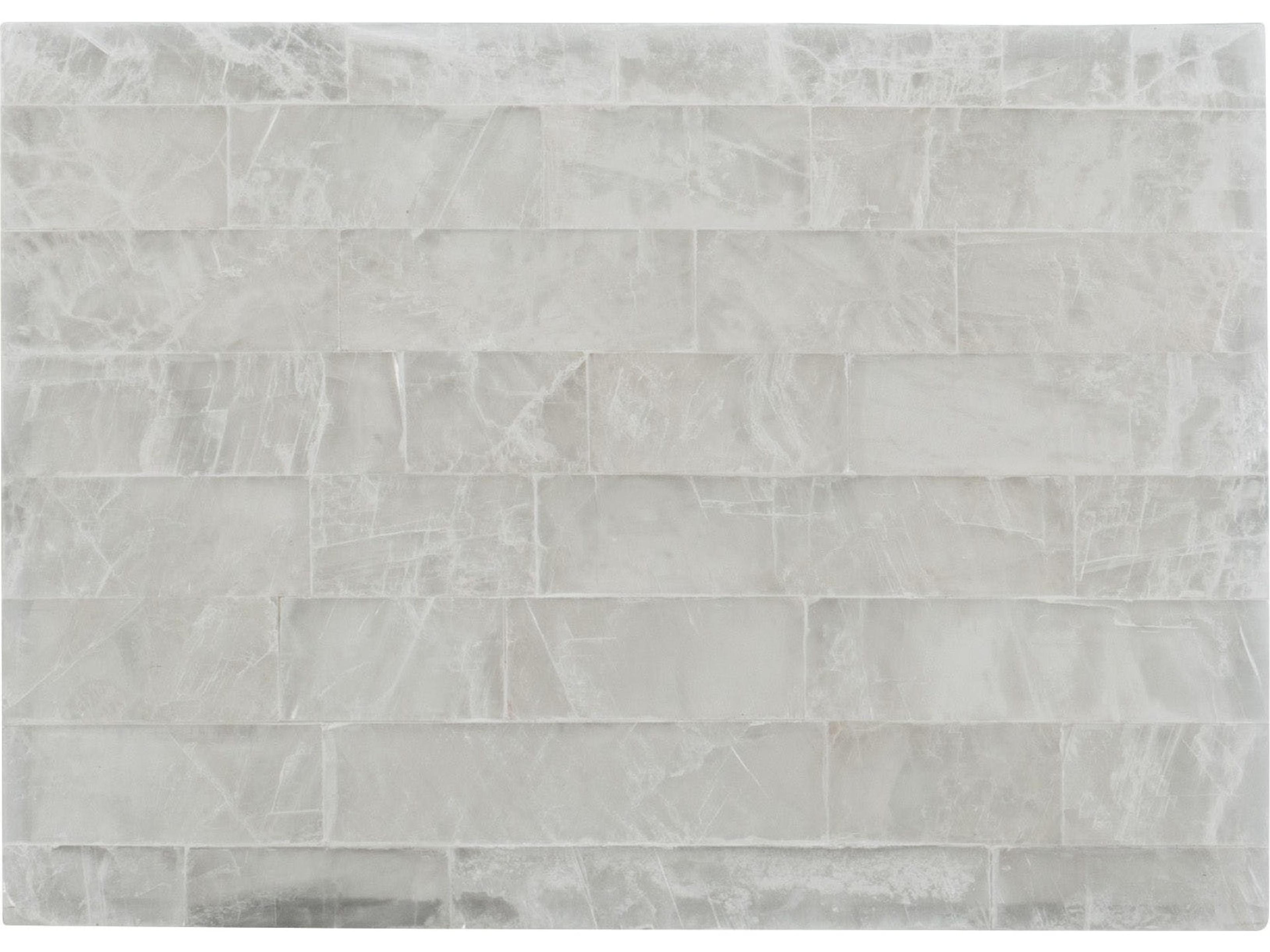 Luxecor Heritage Rectangular Marble White & Tubular Steel End Table