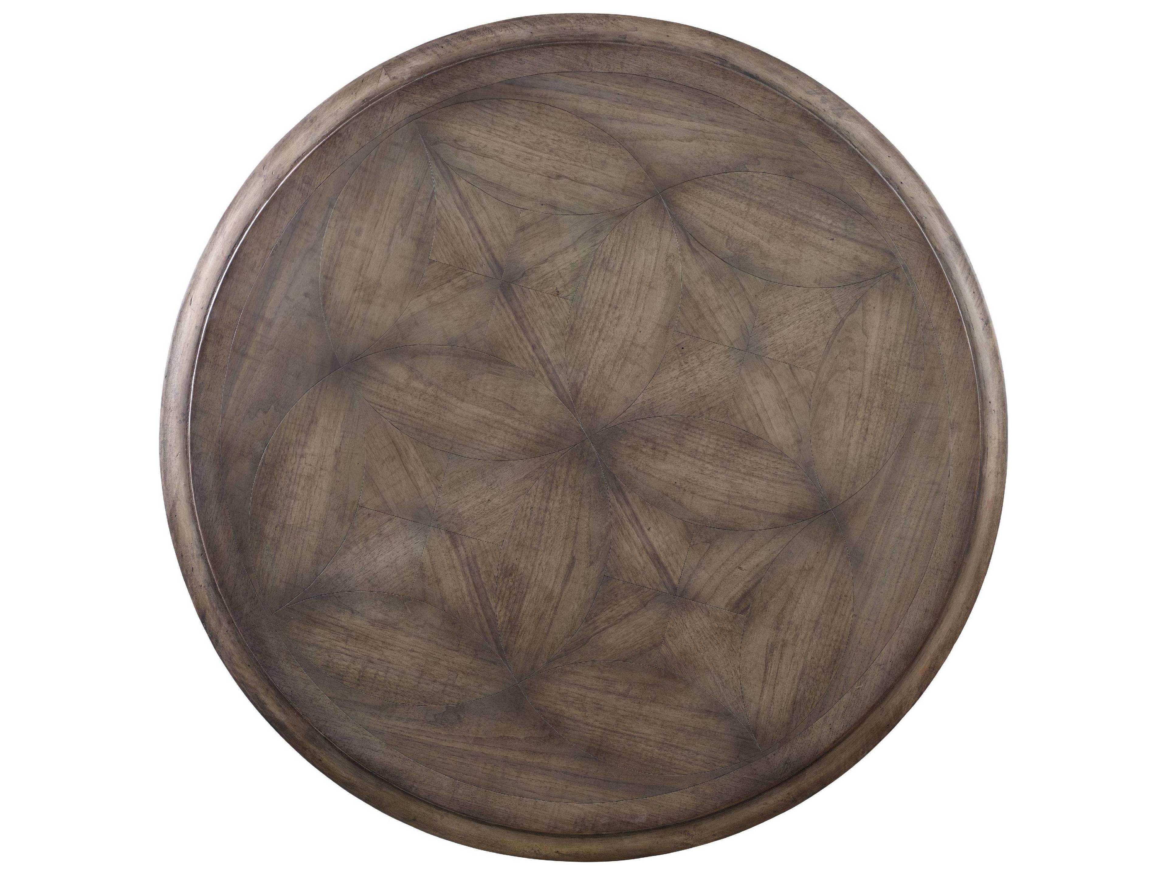 Luxecor Heritage Brynlee Round Wood Walnut Top With White Base Dining Table