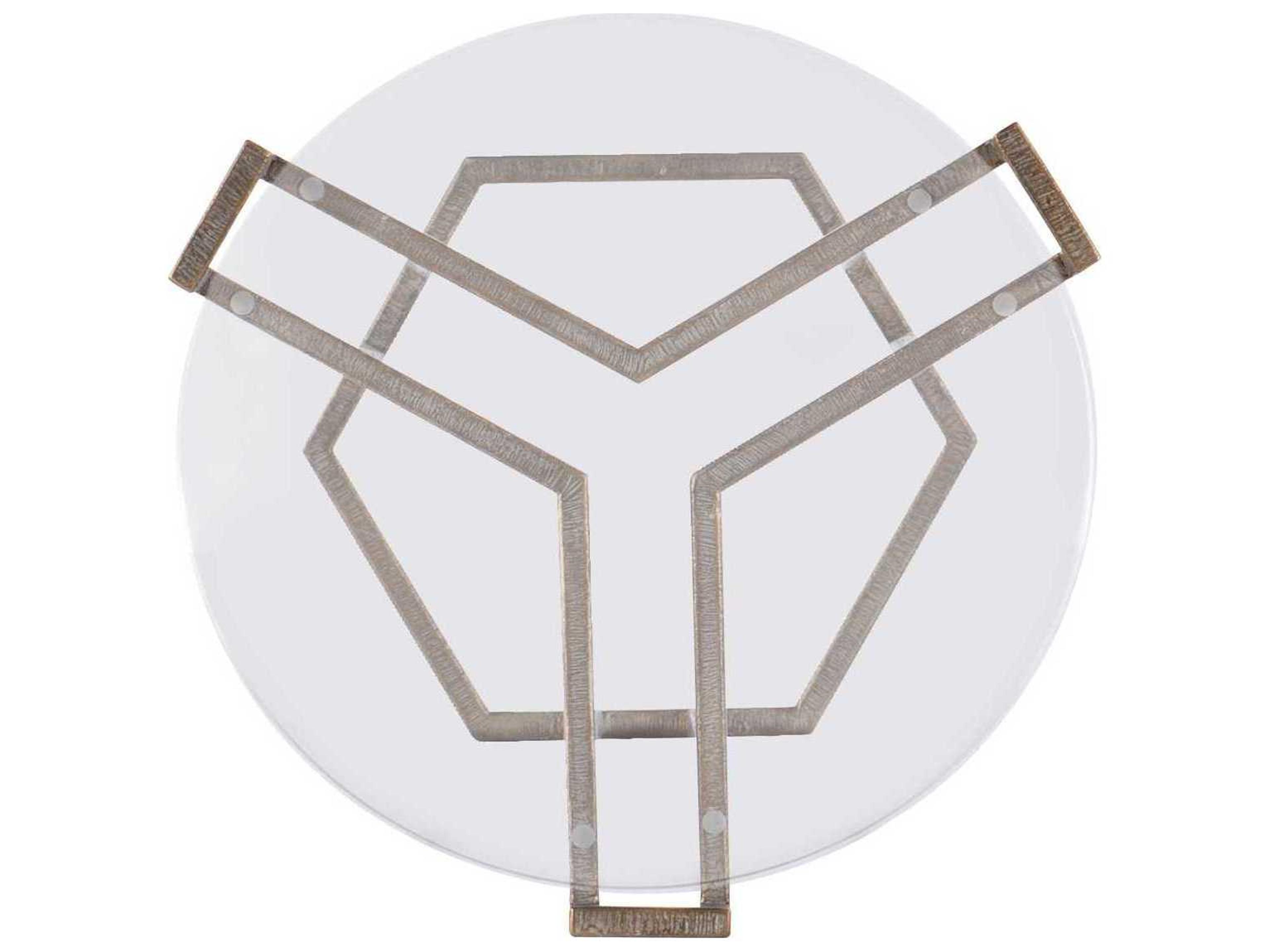 Hooker Furniture Melange Round Gold End Table