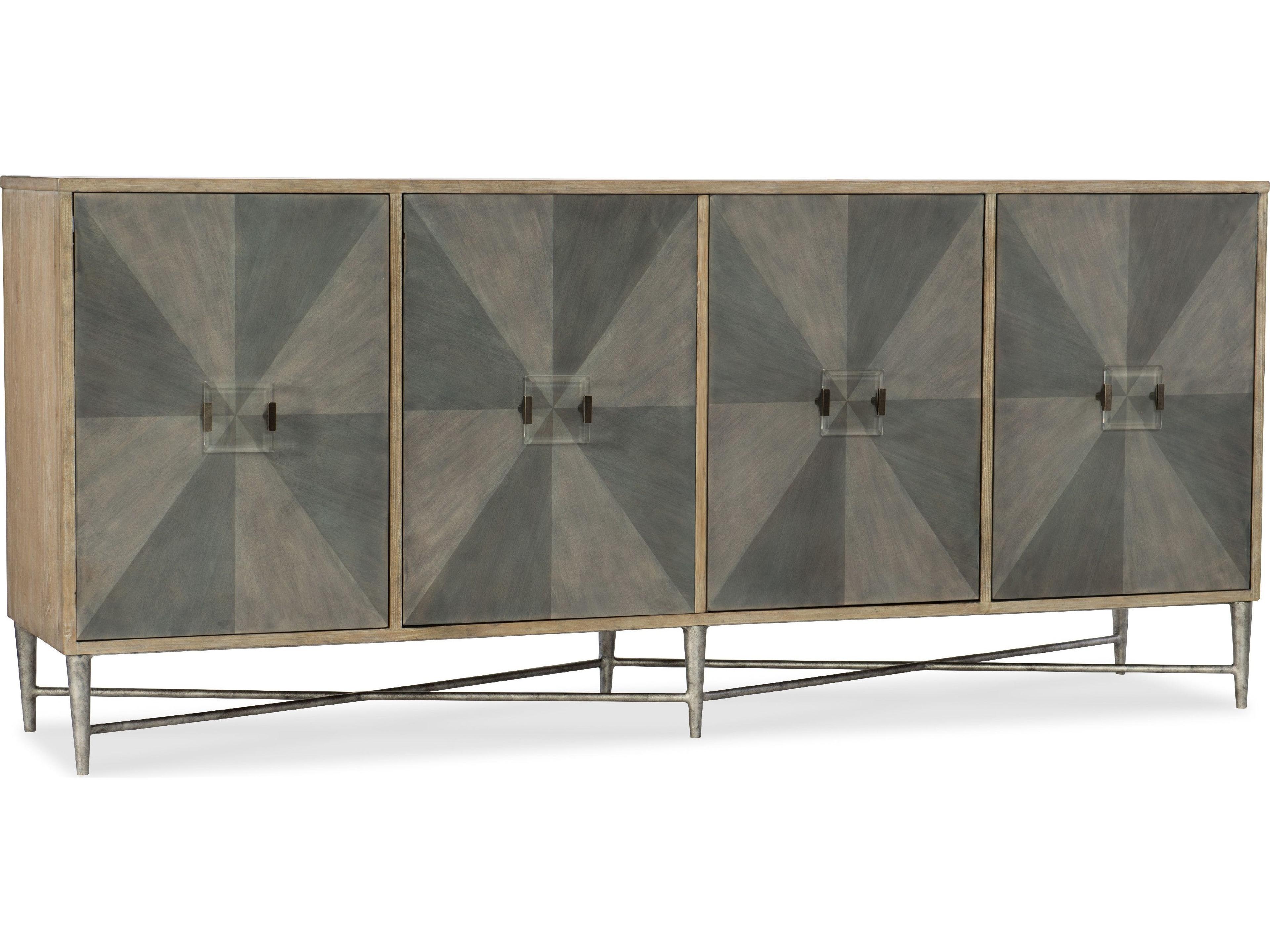 Hooker Furniture Melange Zola 86" Elm Wood Gray Credenza Sideboard