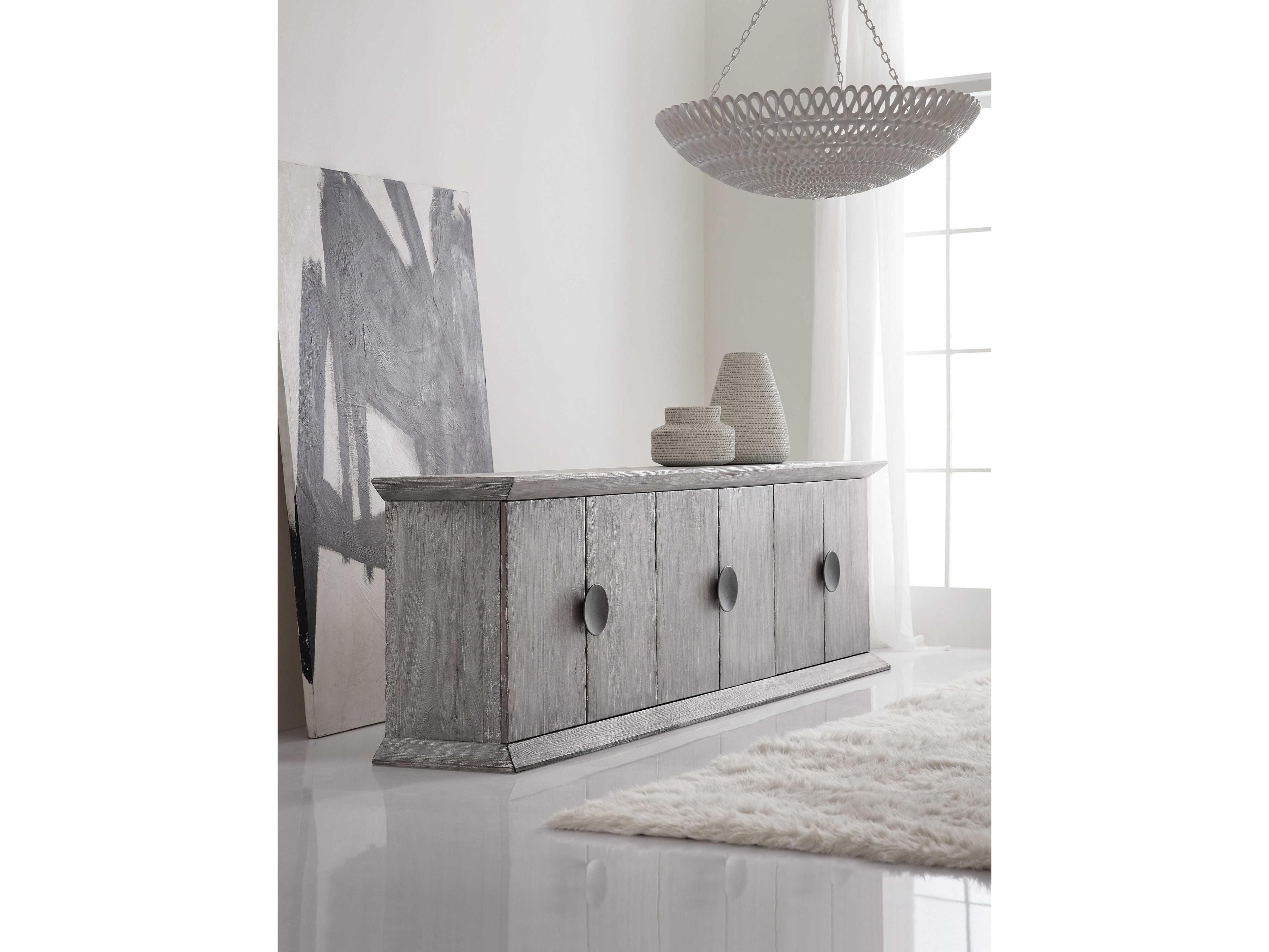 Luxecor Heritage Koren 110" Elm Wood Gray Credenza Sideboard