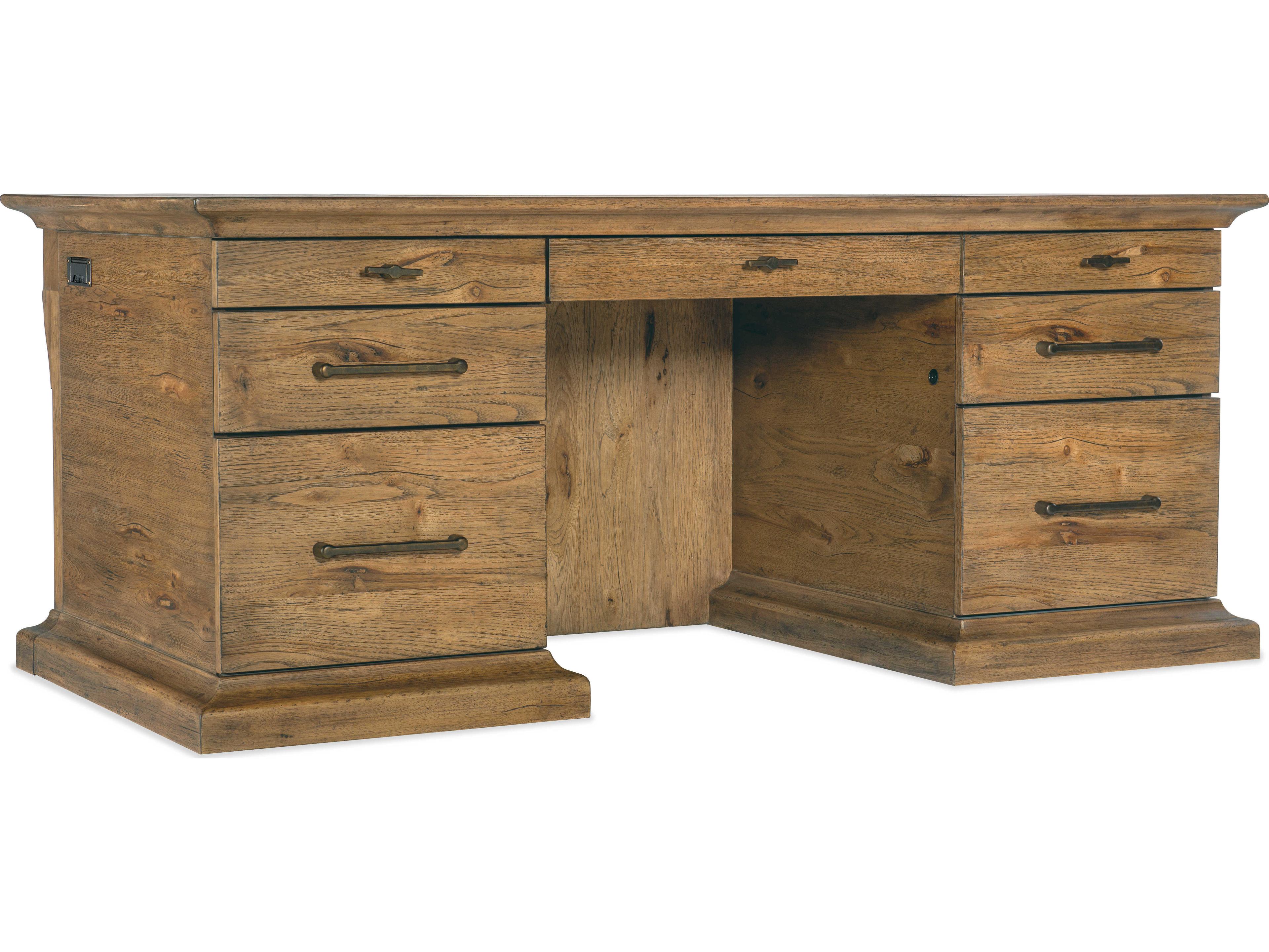 Big Sky Vintage Natural Brown Executive Desk