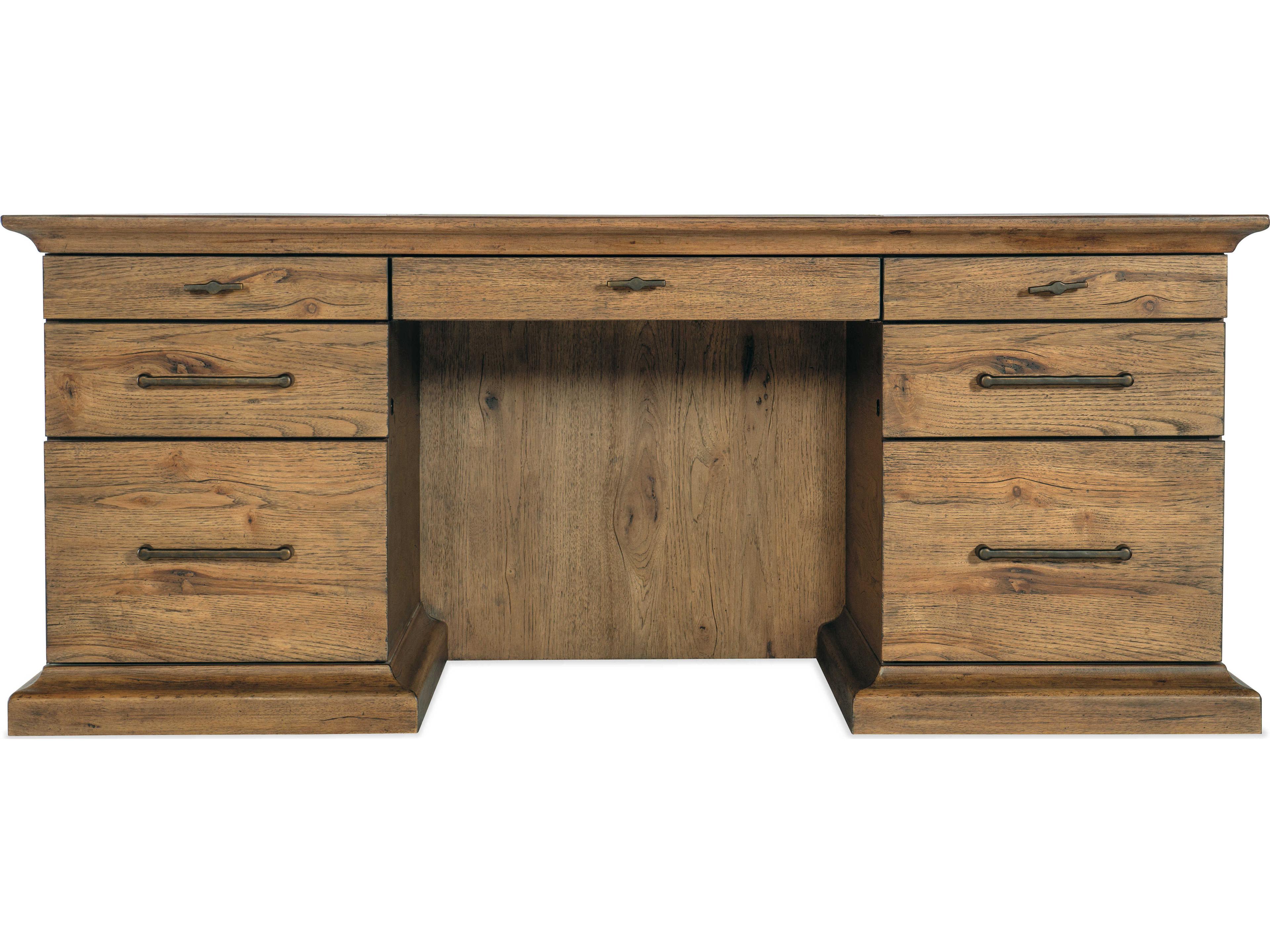 Luxecor Heritage Vintage Natural Brown Executive Desk