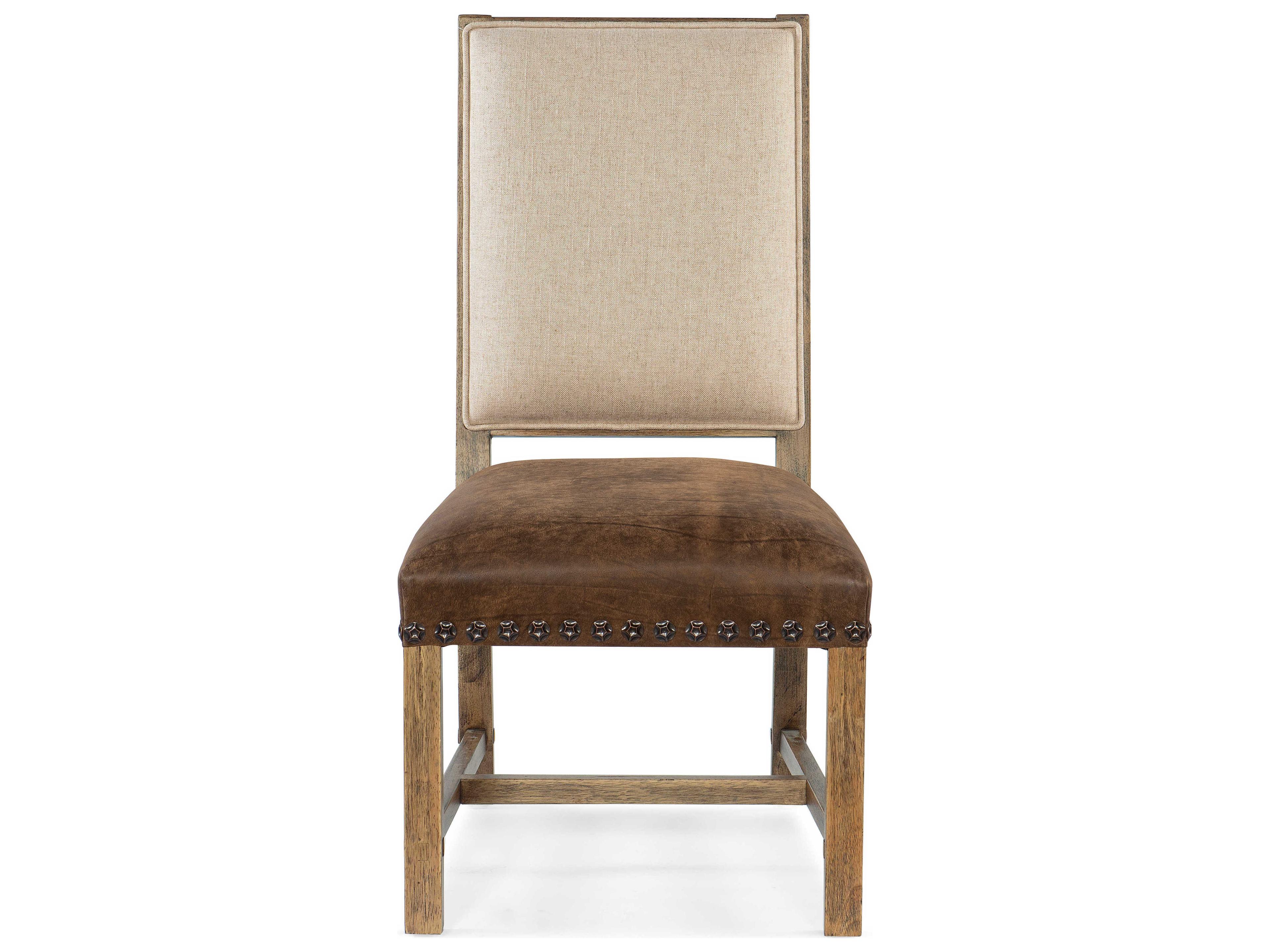Luxecor Heritage Leather Brown Upholstered Side Dining Chair