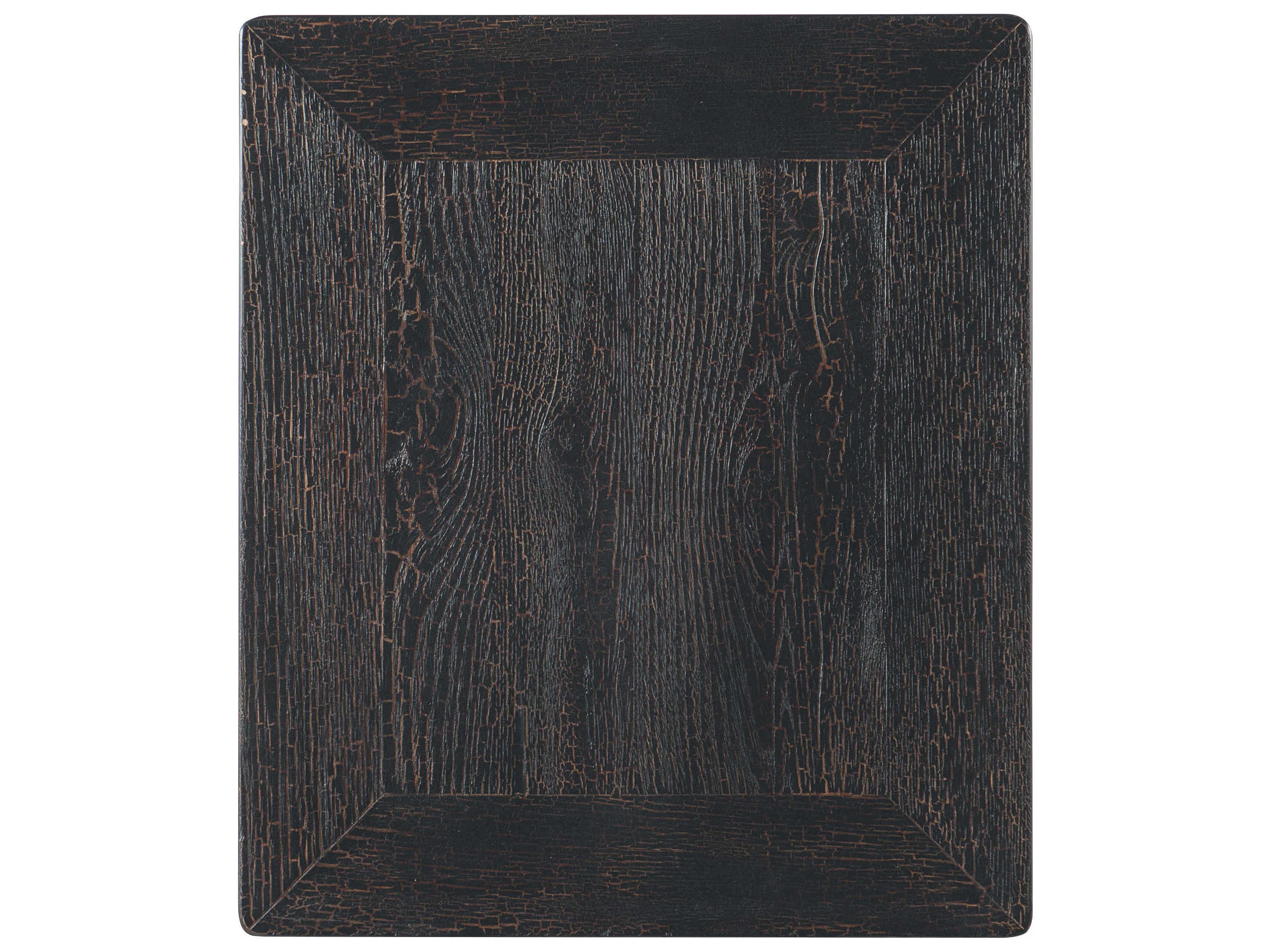 Luxecor Heritage Rectangular Wood Black End Table