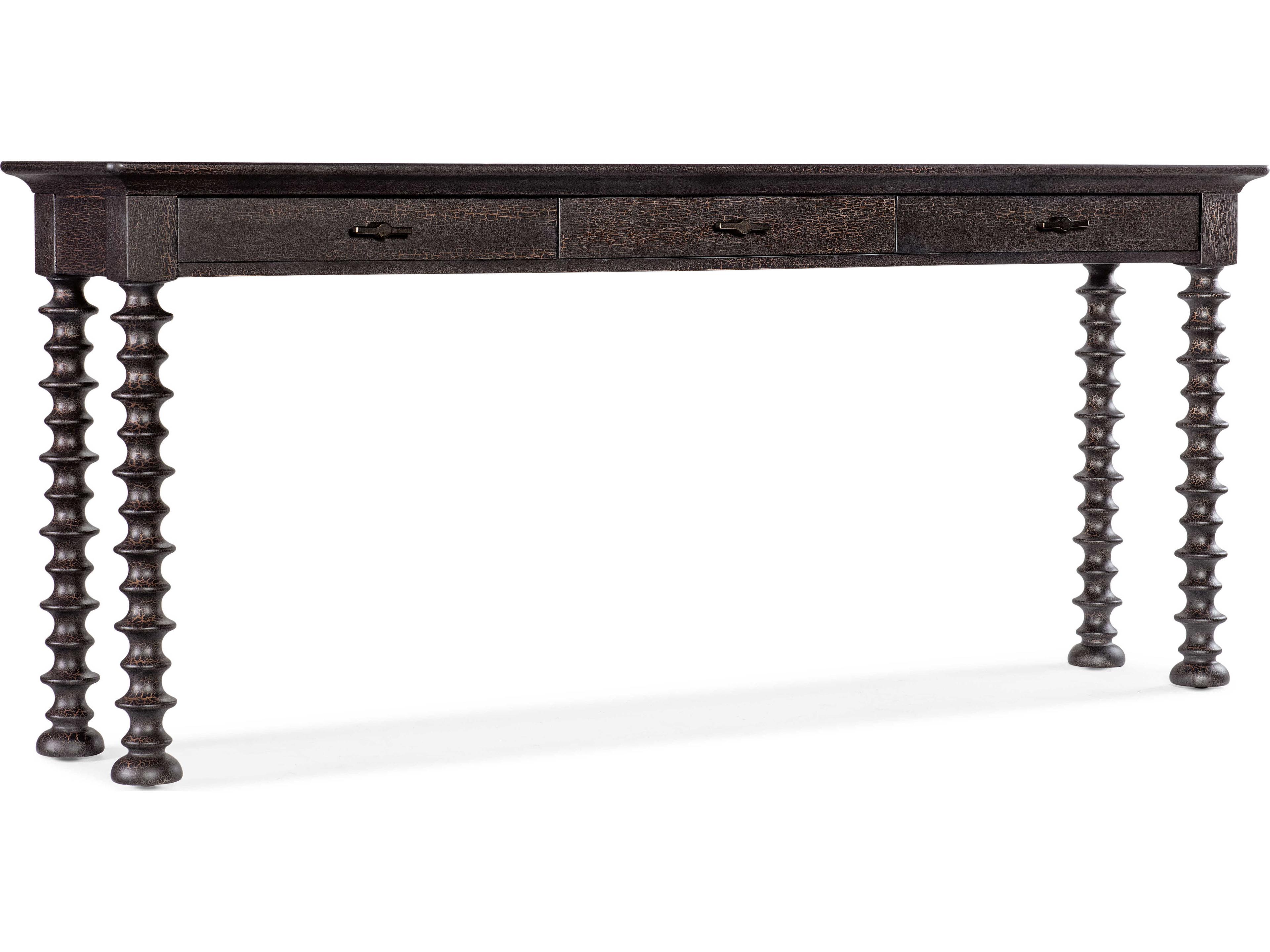 Big Sky Rectangular Wood Black Console Table