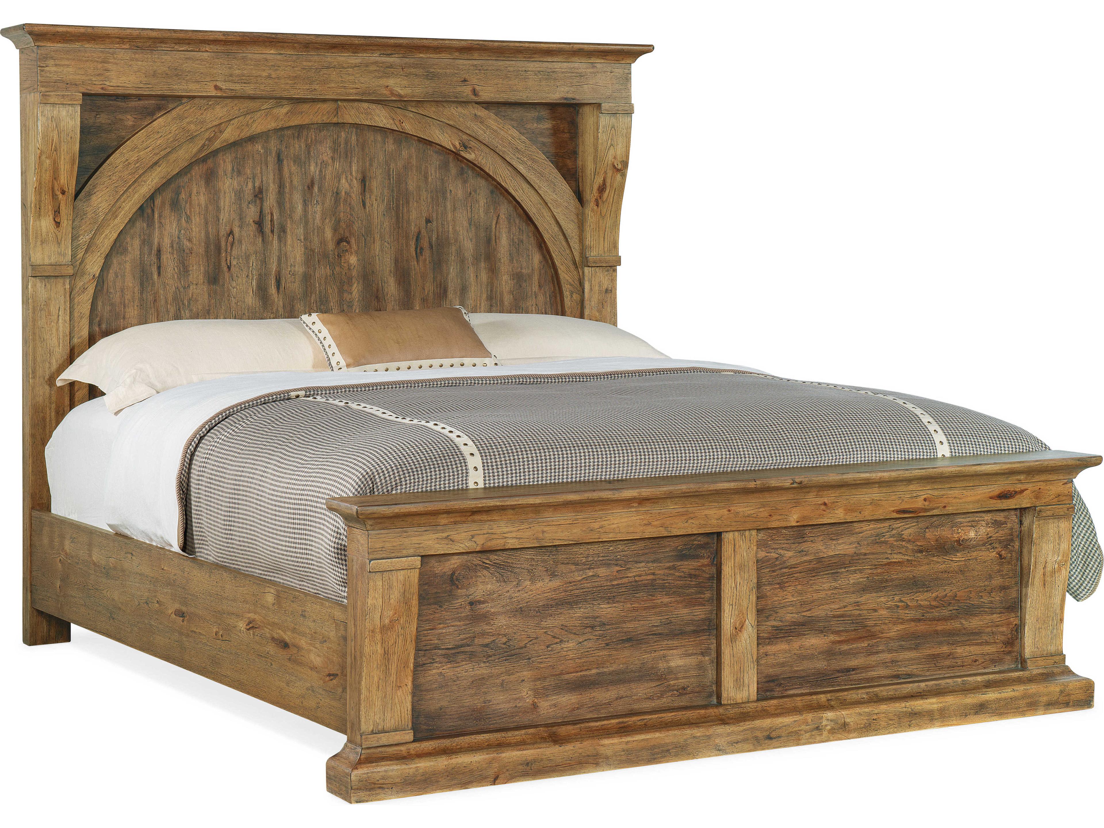 Big Sky Vintage Natural Brown Wood California King Panel Bed