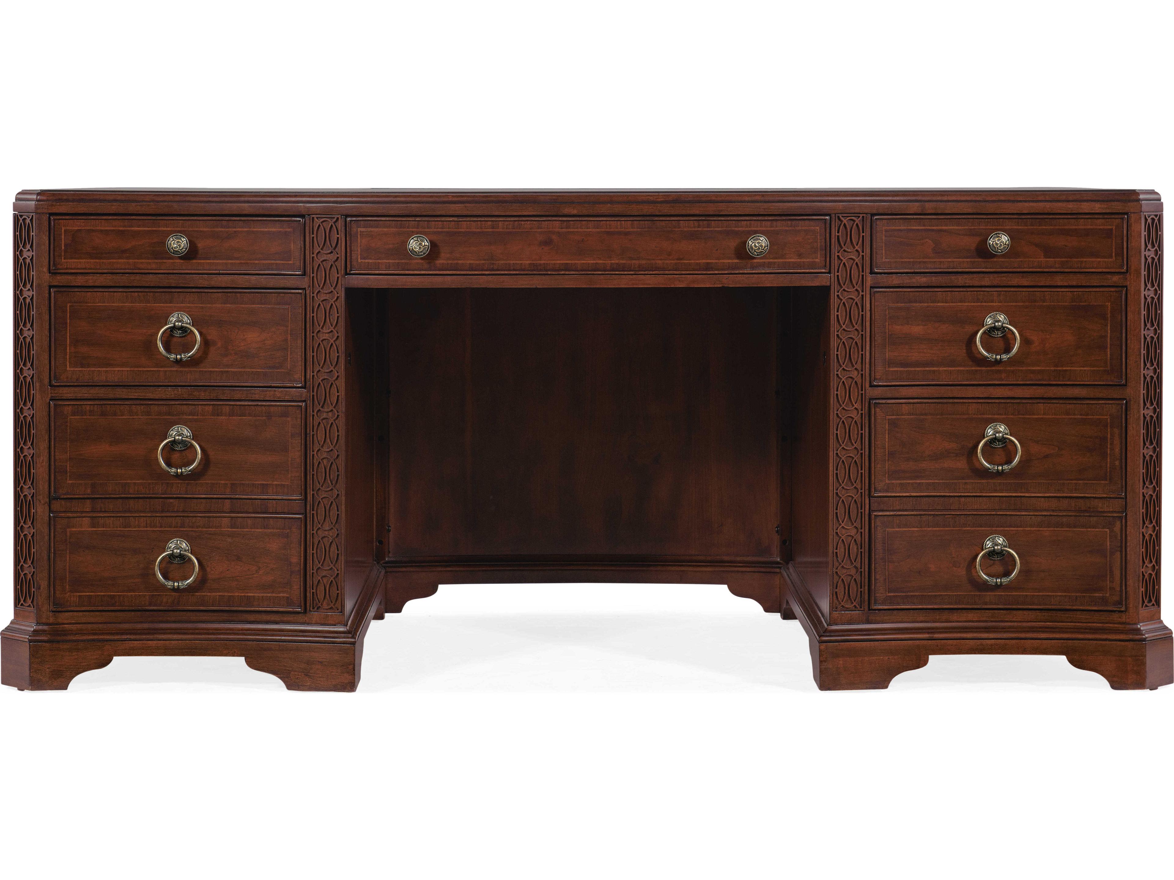 Hooker Furniture Charleston Maraschino Cherry Maple Wood Executive Desk
