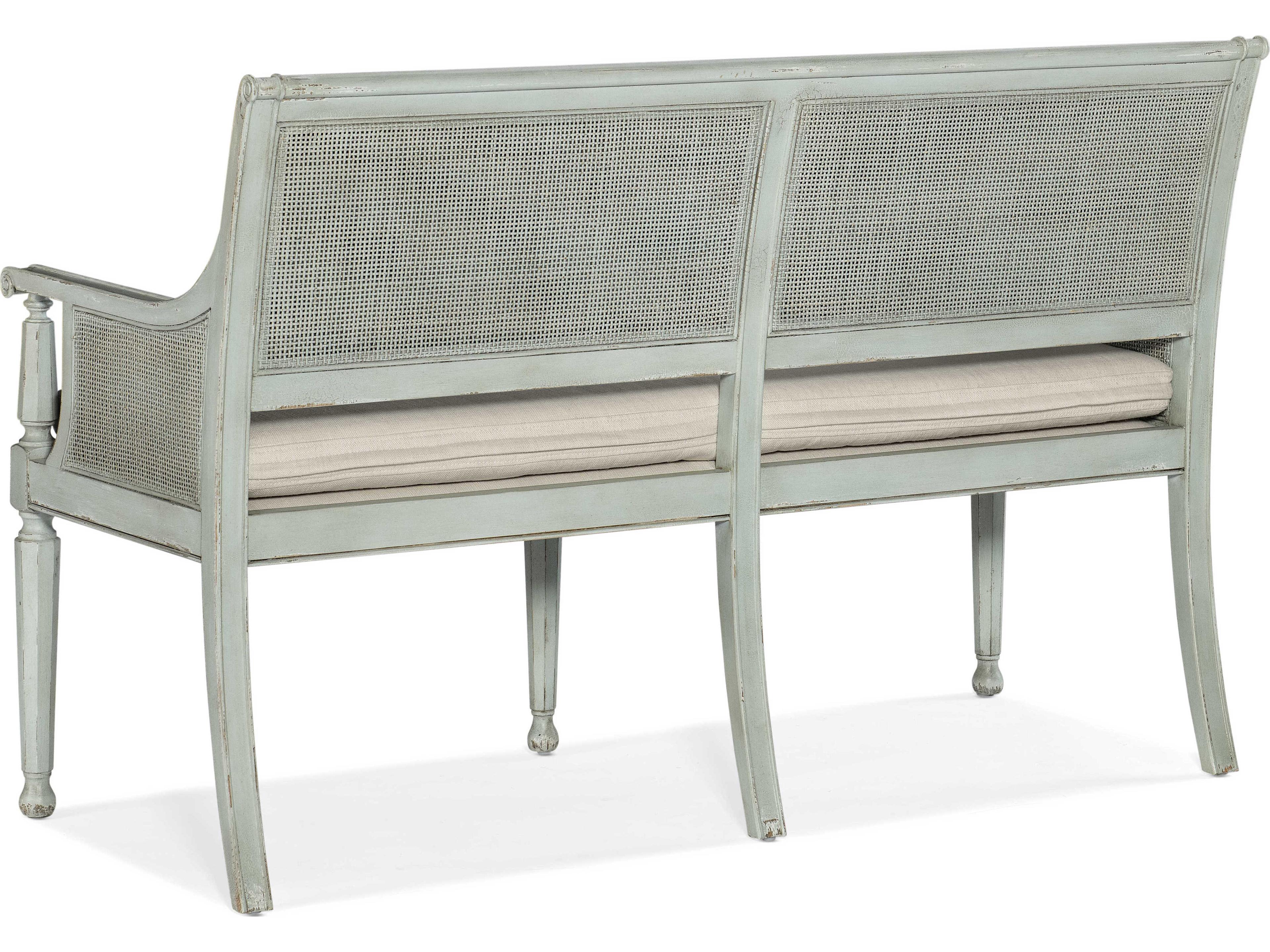 Hooker Furniture Charleston Oyster Blue Upholstered Accent Bench