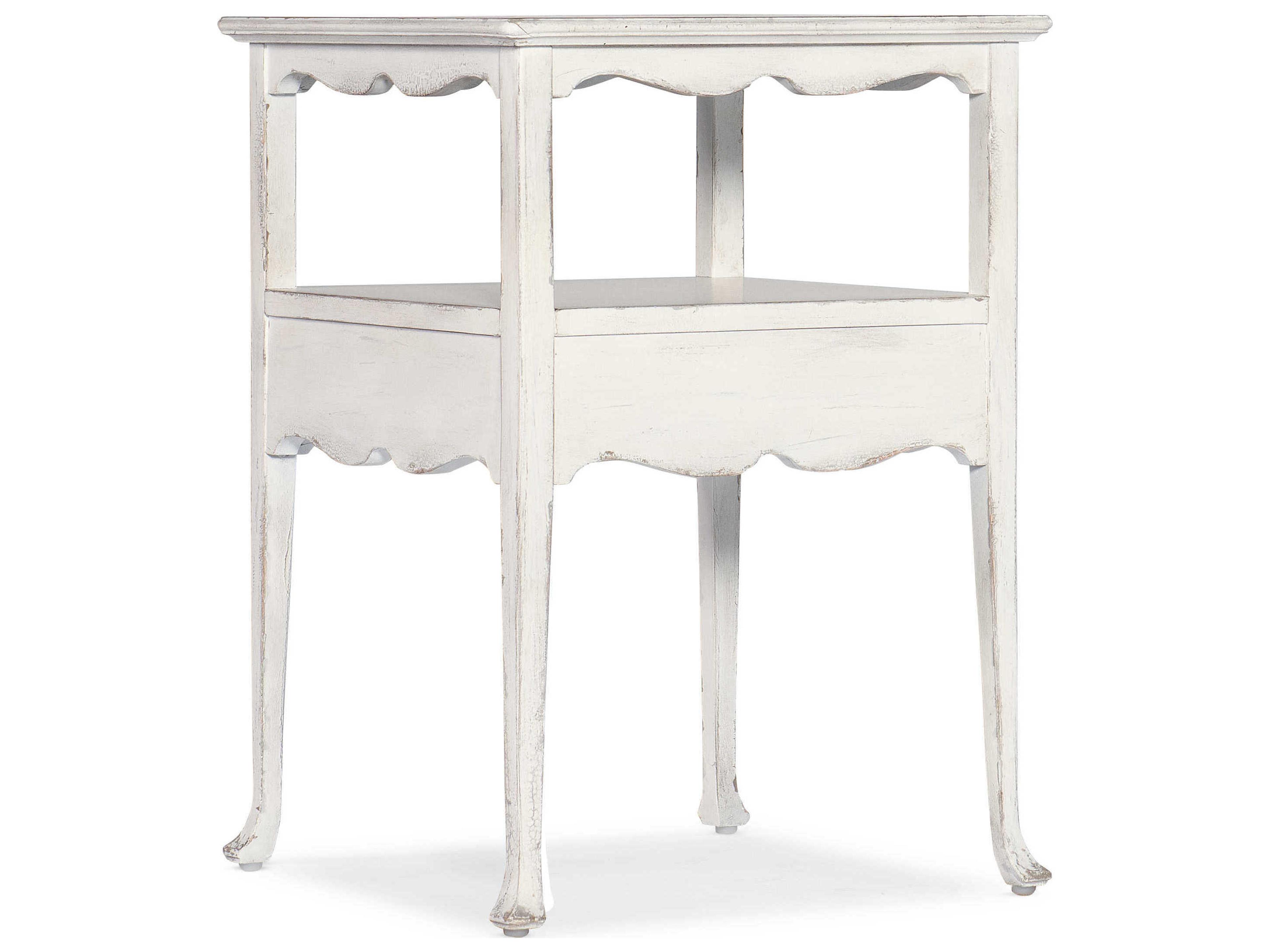 Hooker Furniture Charleston Square Wood Magnolia White End Table