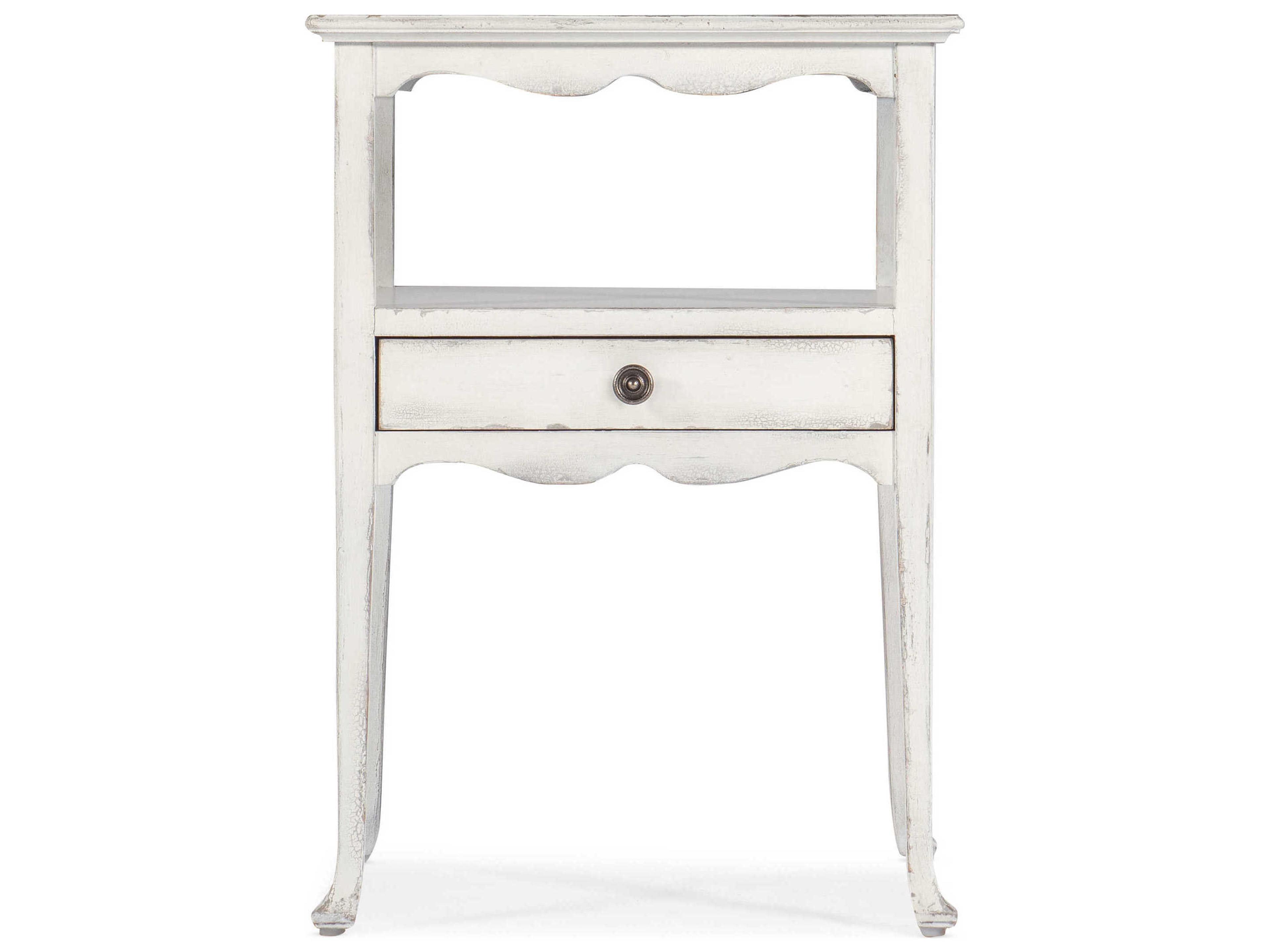 Hooker Furniture Charleston Square Wood Magnolia White End Table