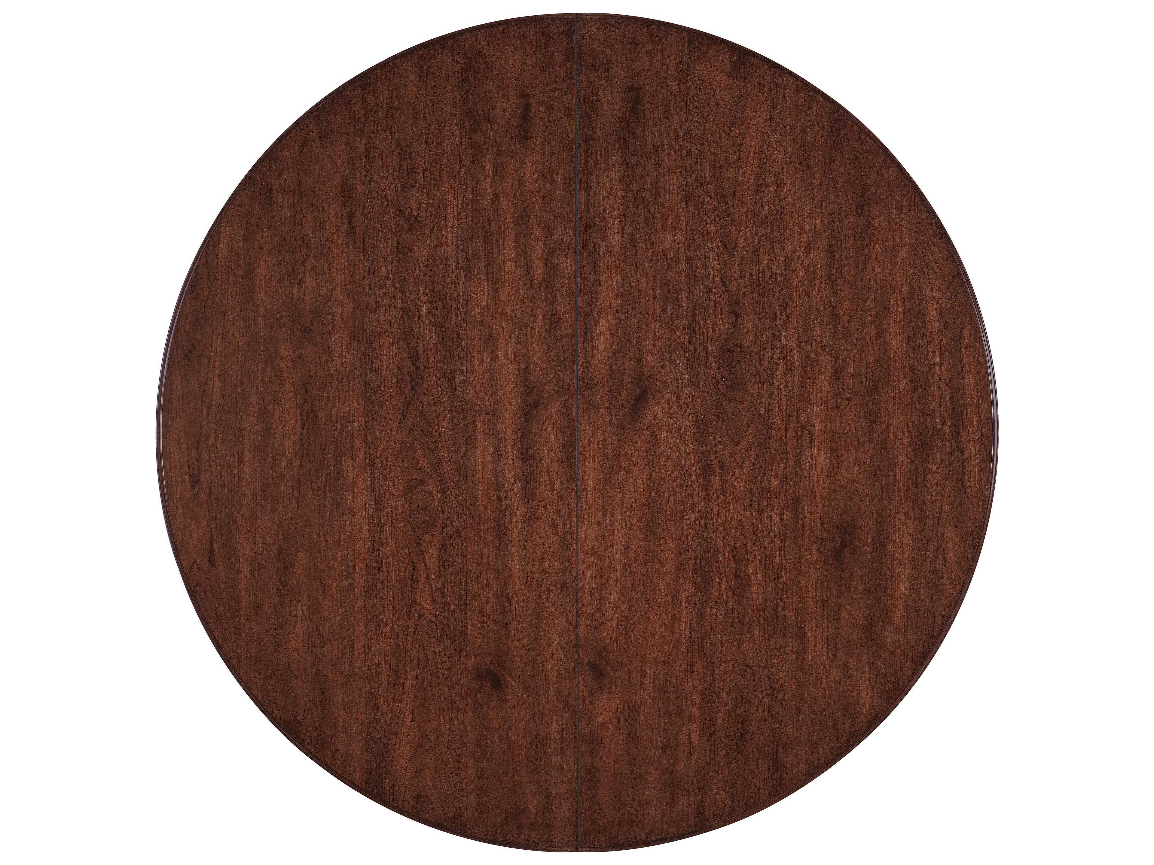 Luxecor Heritage Extendable Round Wood Maraschino Cherry Black Dining Table